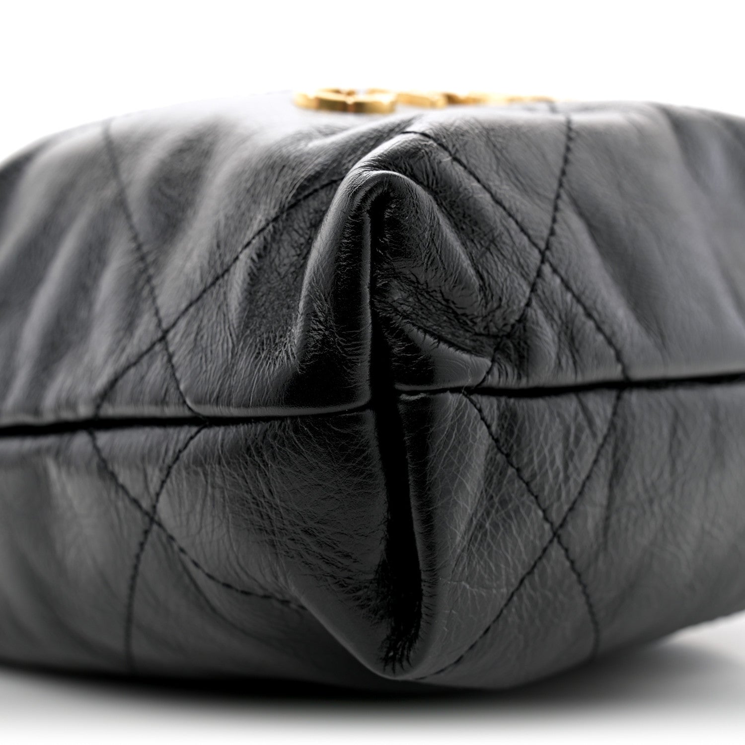 Chanel Shiny Crumpled Calfskin Quilted Pearl Mini Chanel 22 Black 9 of 10