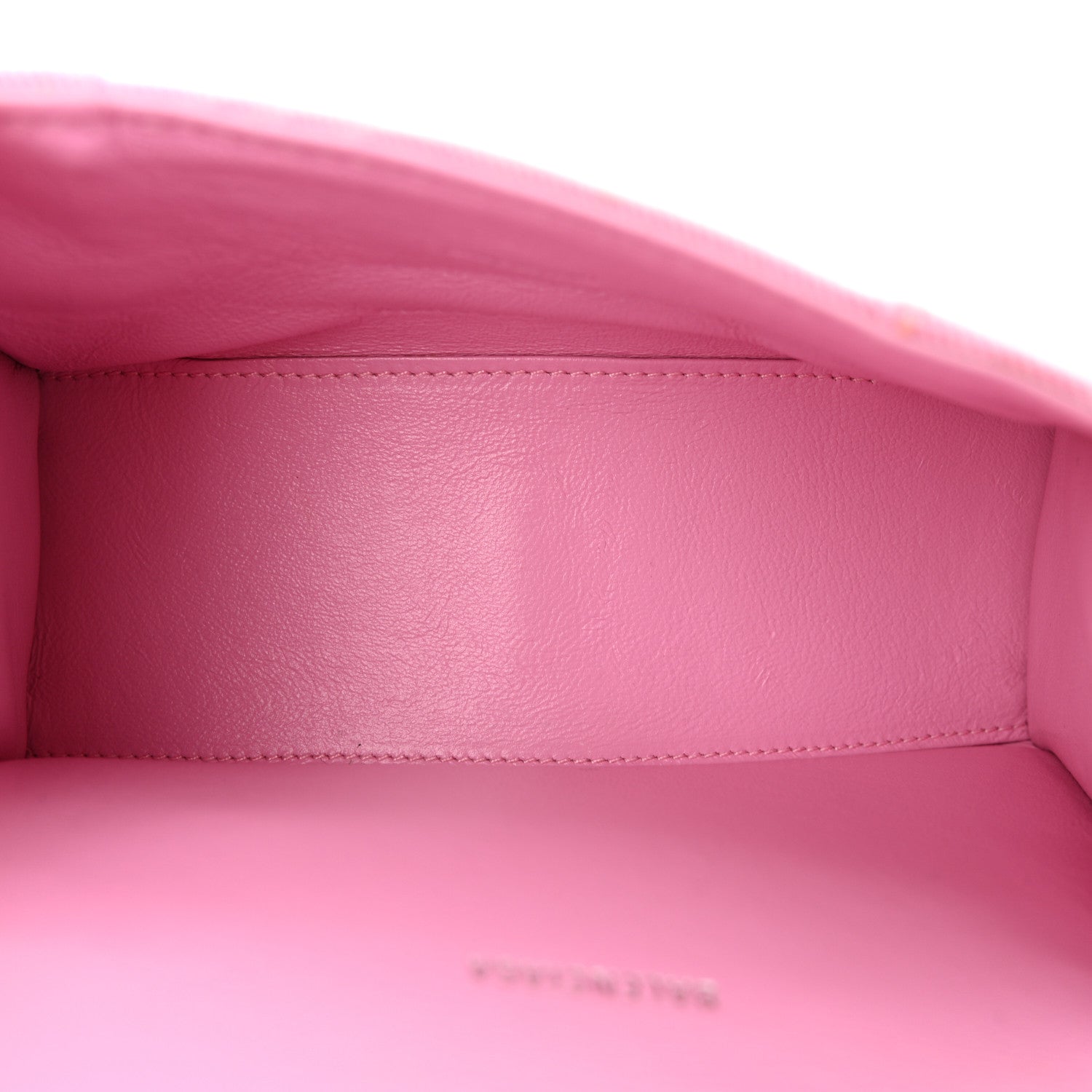 Balenciaga Washed Denim BB Monogram Hourglass Top Handle Bag XS Pink 5 of 13