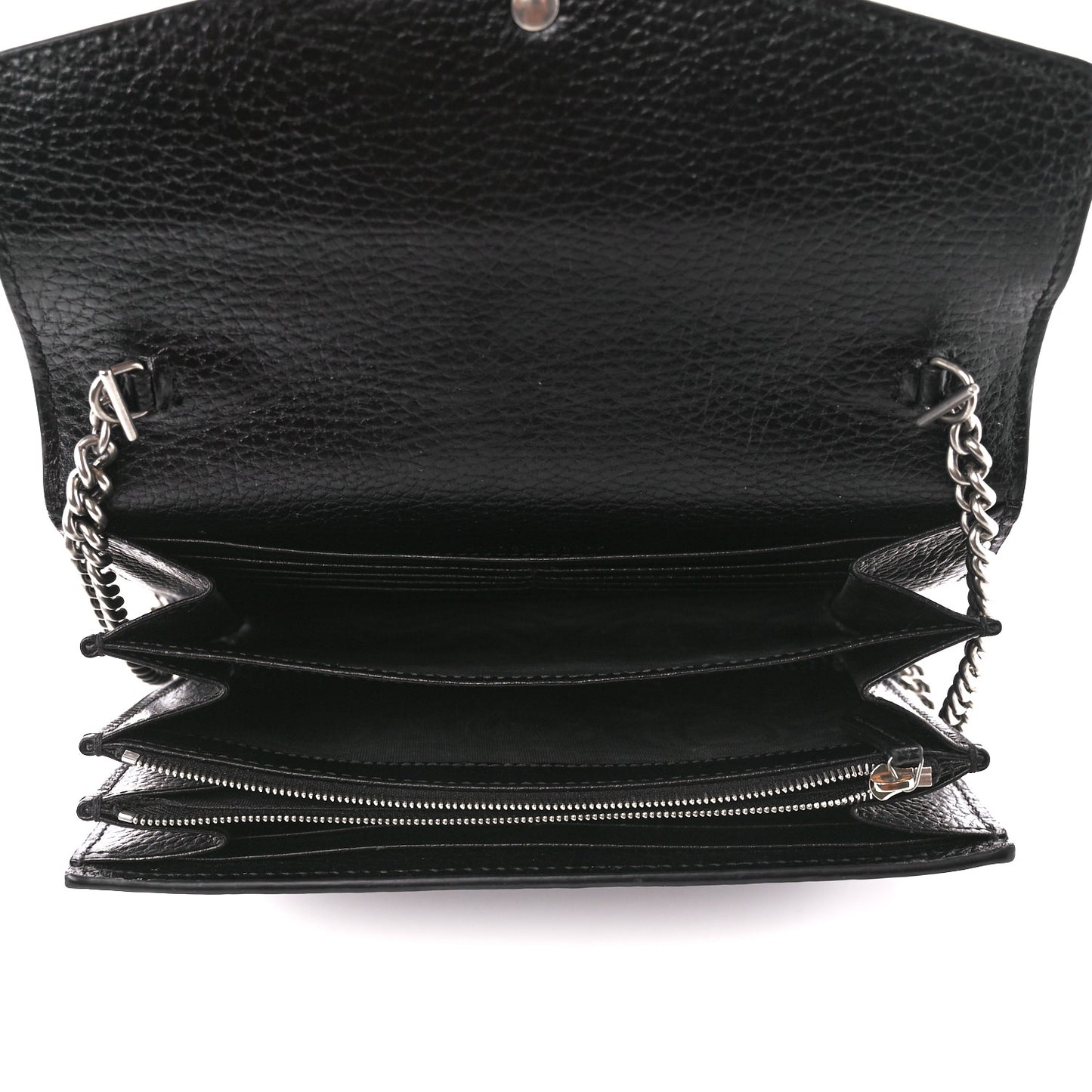 Calfskin Mini Dionysus Chain Wallet Black
