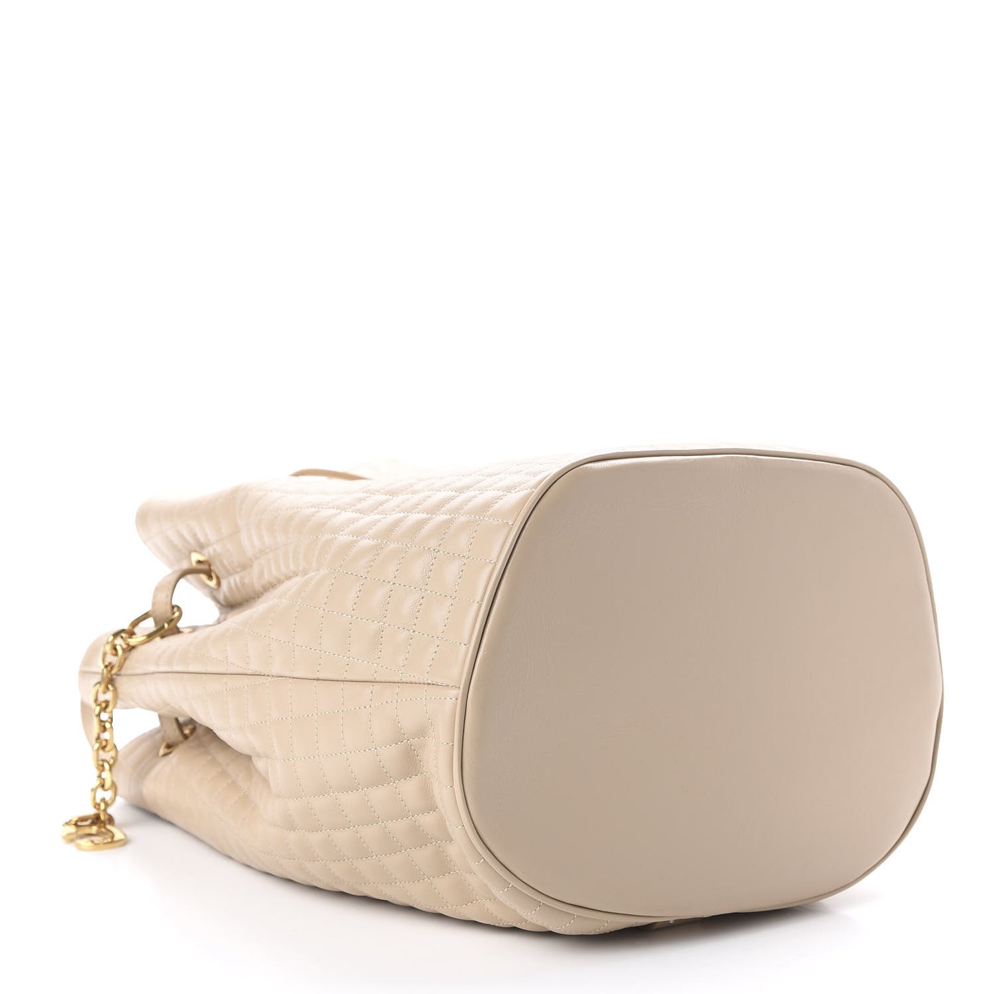 Calfskin Quilted Small C Backpack Nude