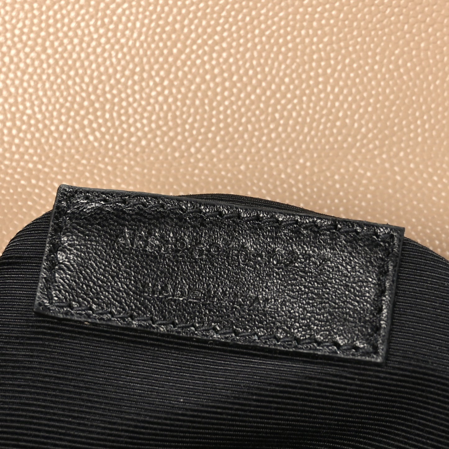 Grain De Poudre Matelasse Chevron Large Monogram Satchel Dark Beige