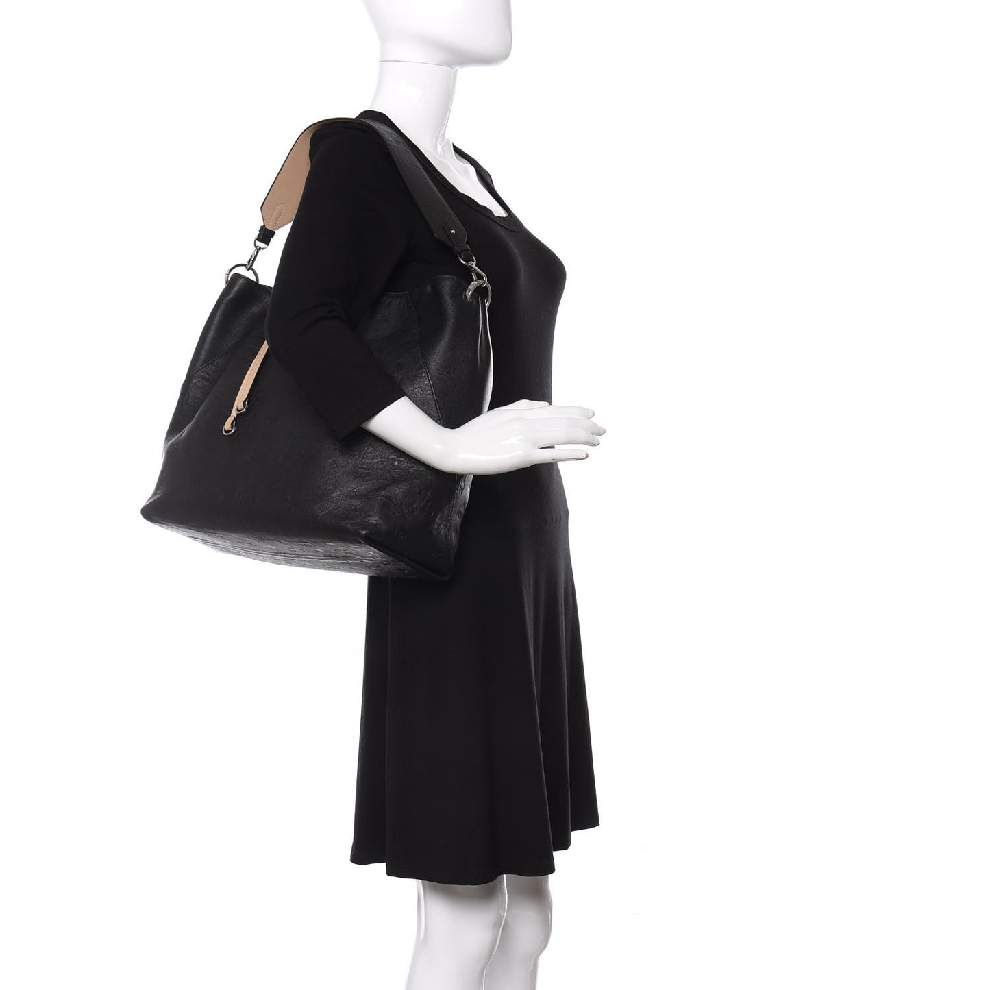Calfskin Ottomar Large Klara Hobo Black