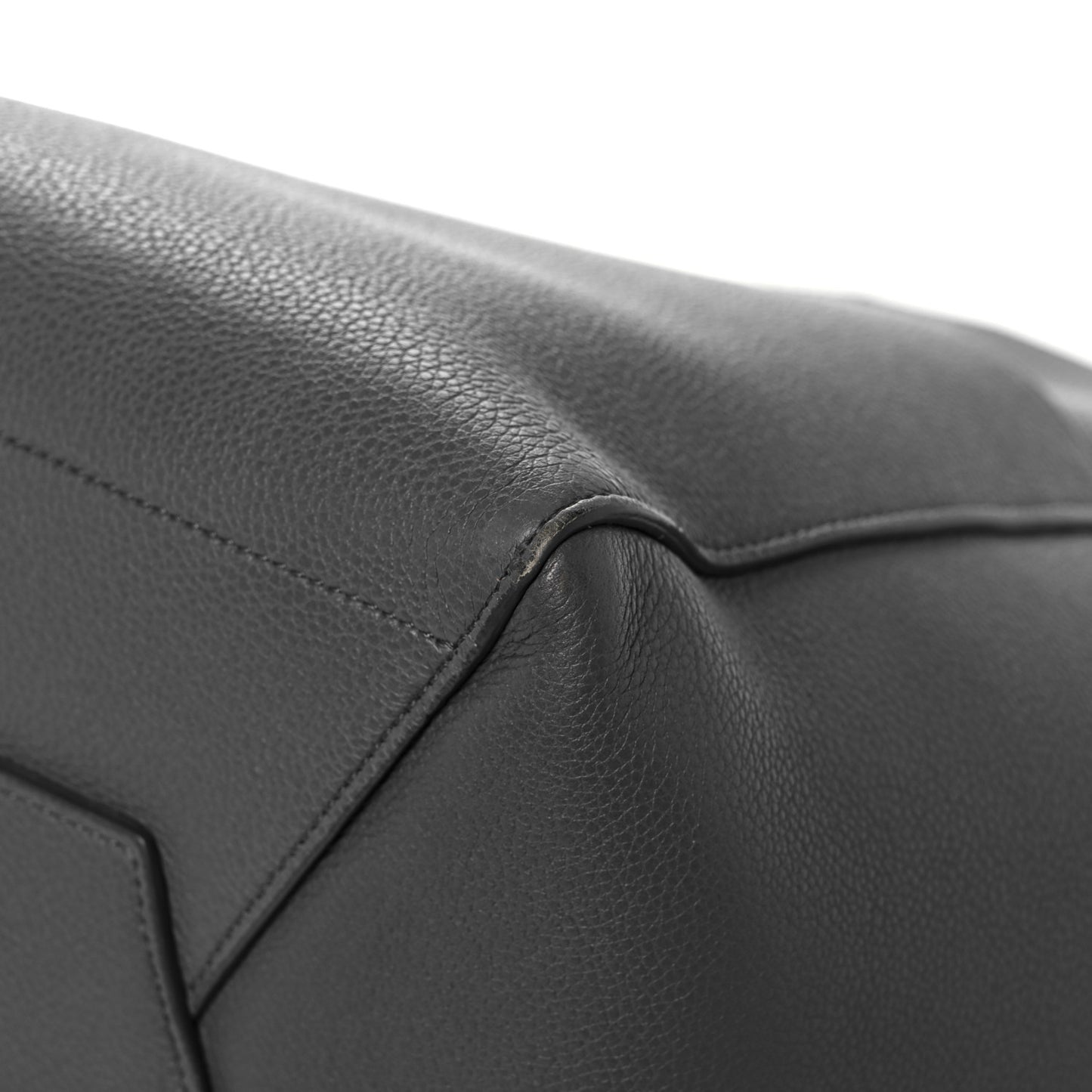 Soft Grained Calfskin Sangle Bucket Bag Kohl