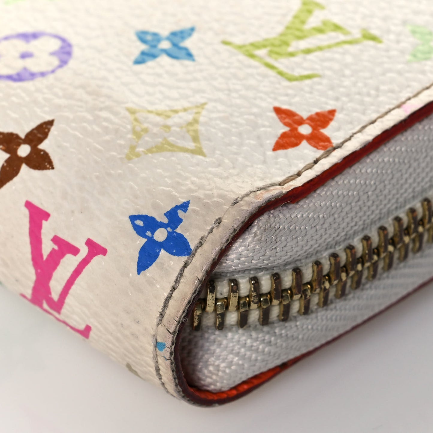 Monogram Multicolor Zippy Wallet White Litchi