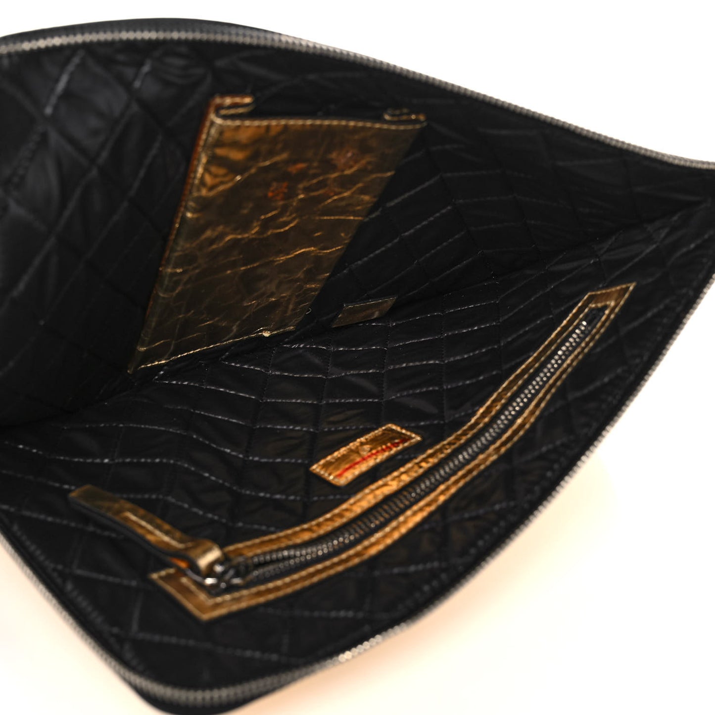 Metallic Lambskin Medium Je Ne Suis Pas En Solde Pouch Clutch Gold