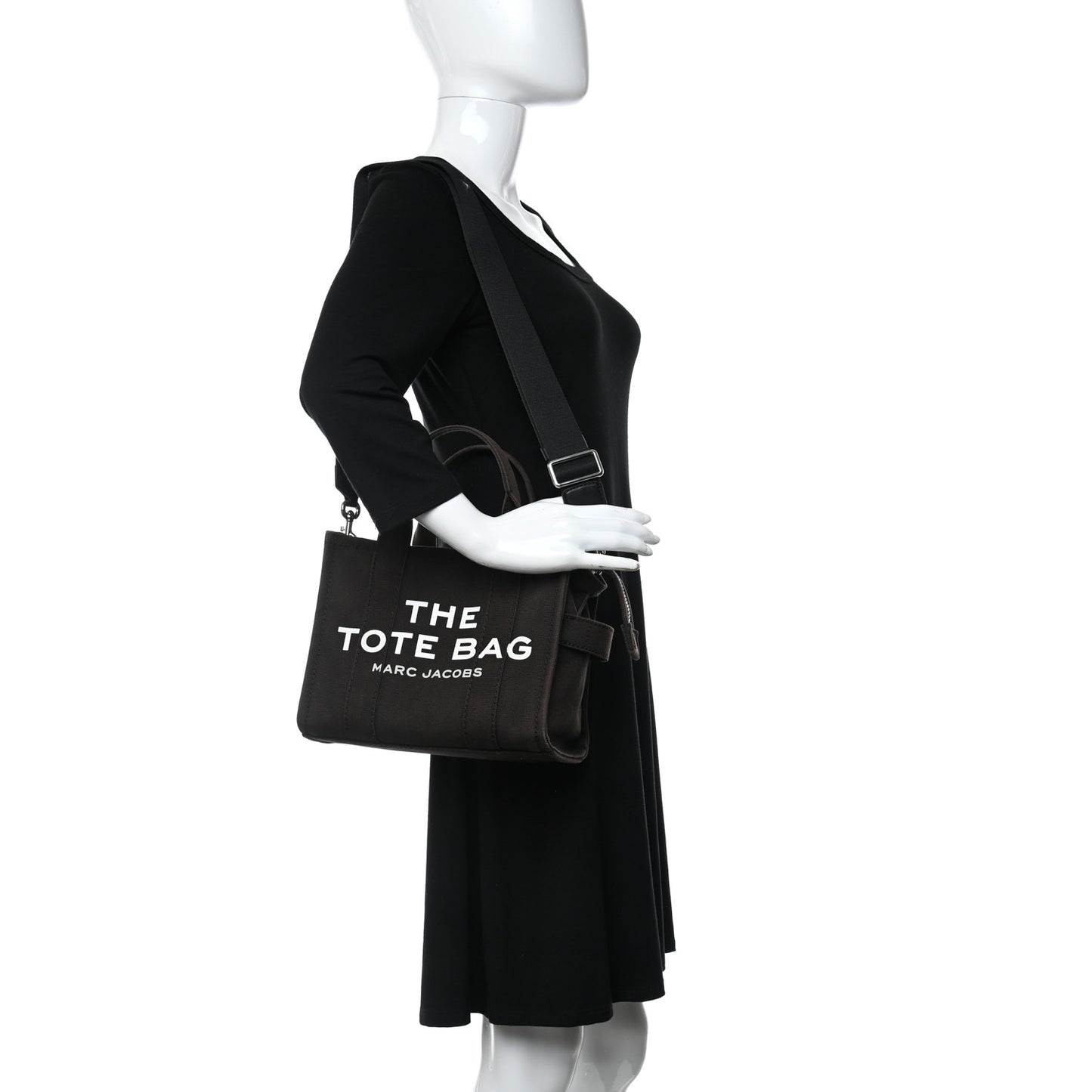 Cotton Canvas Mini The Traveler Tote Bag Black