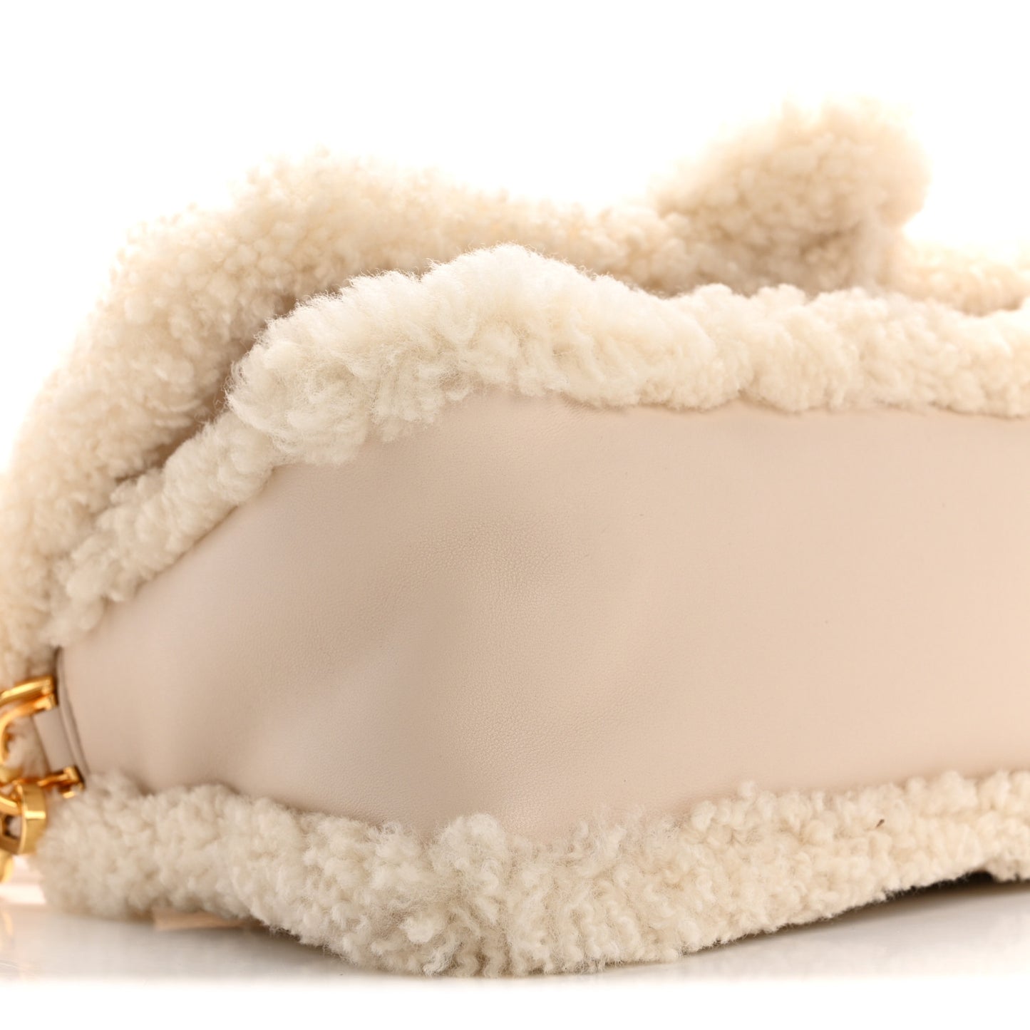 Calfskin Shearling Le Bambimou Ivory