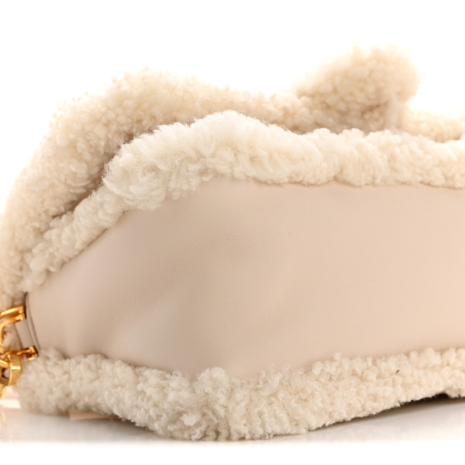 Jacquemus Calfskin Shearling Le Bambimou Ivory 8 of 9