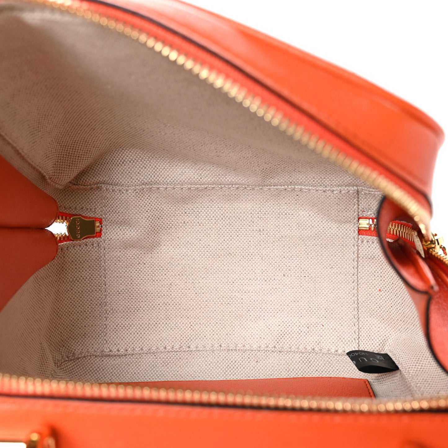 Sakai Be Green Calfskin Diagonal Stitched Small Blondie Shoulder Bag Orange