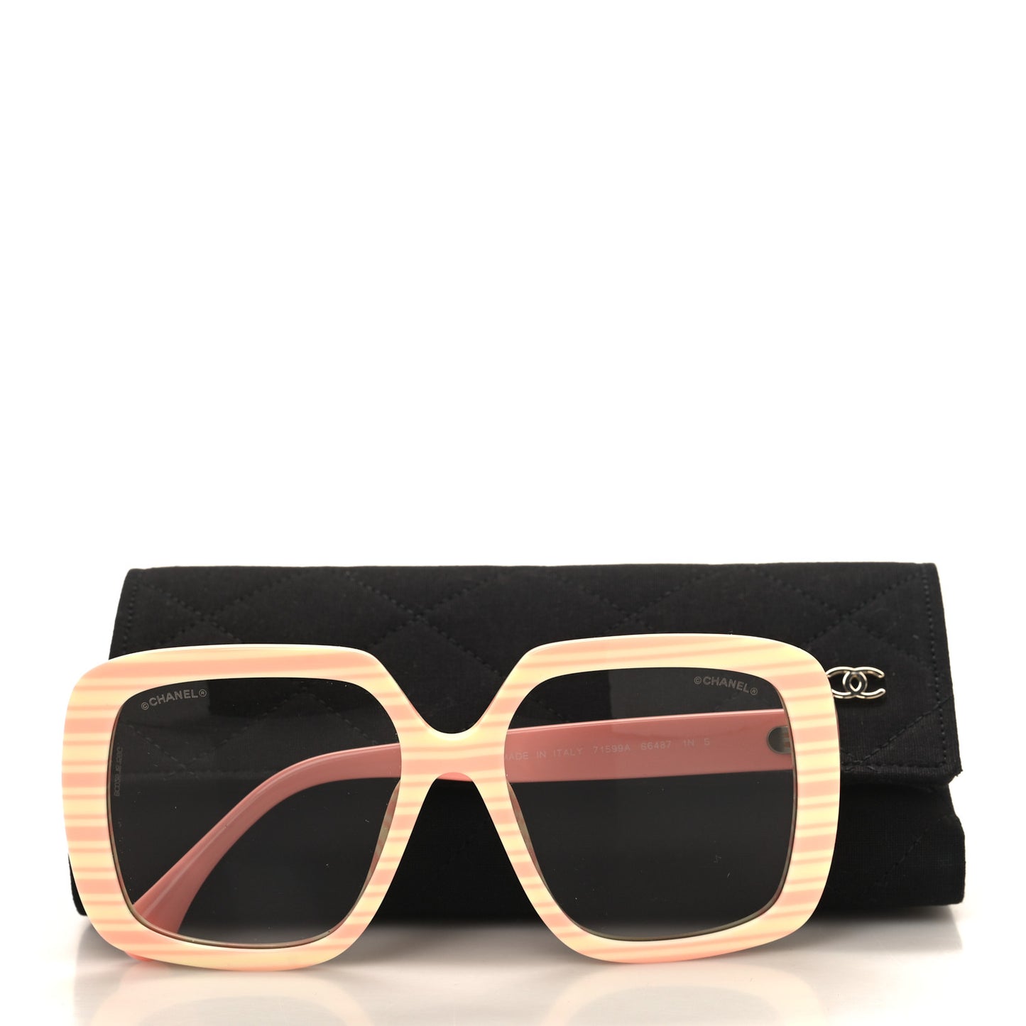 Acetate Square Sunglasses 71599-A Peach Yellow Light Gray