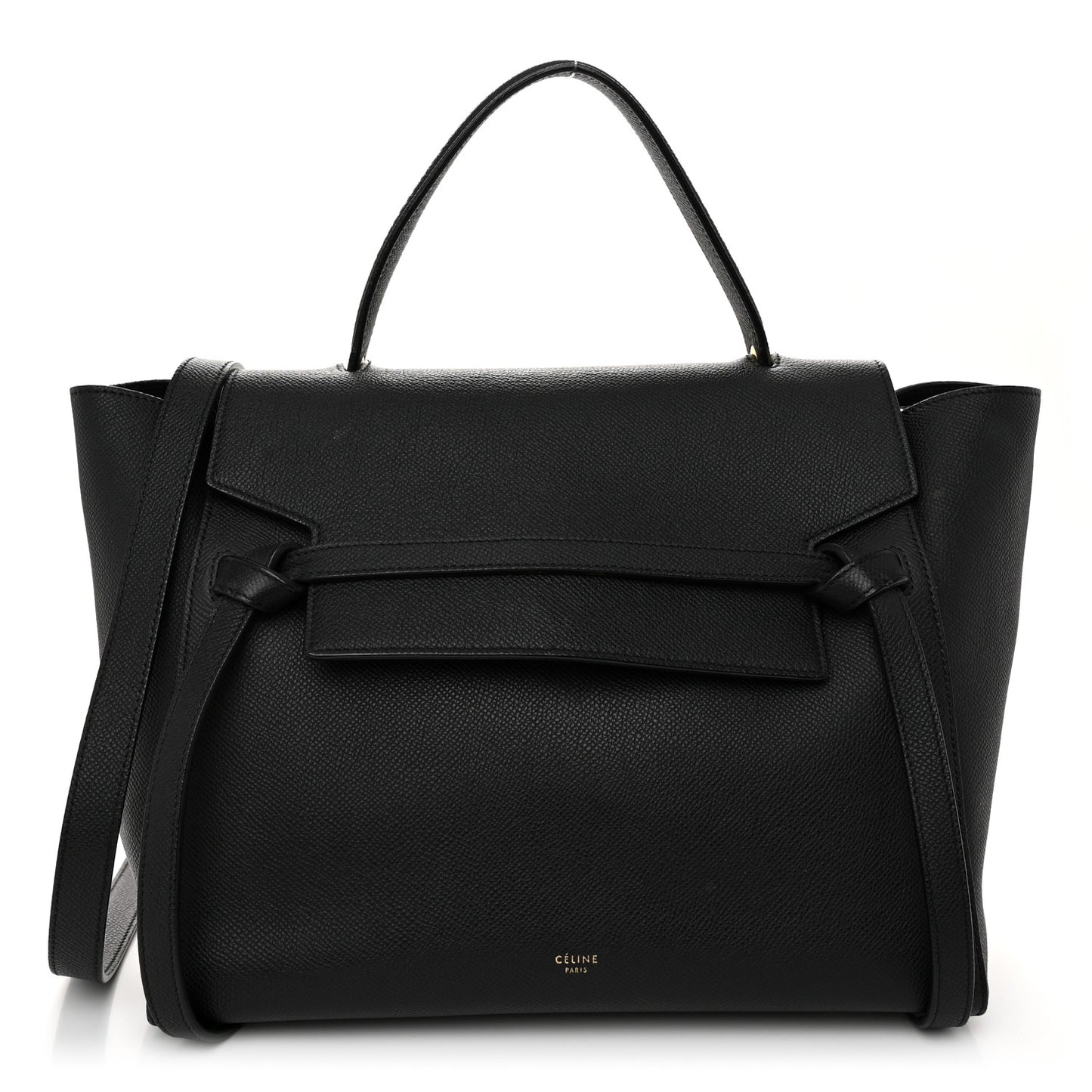 Grained Calfskin Mini Belt Bag Black