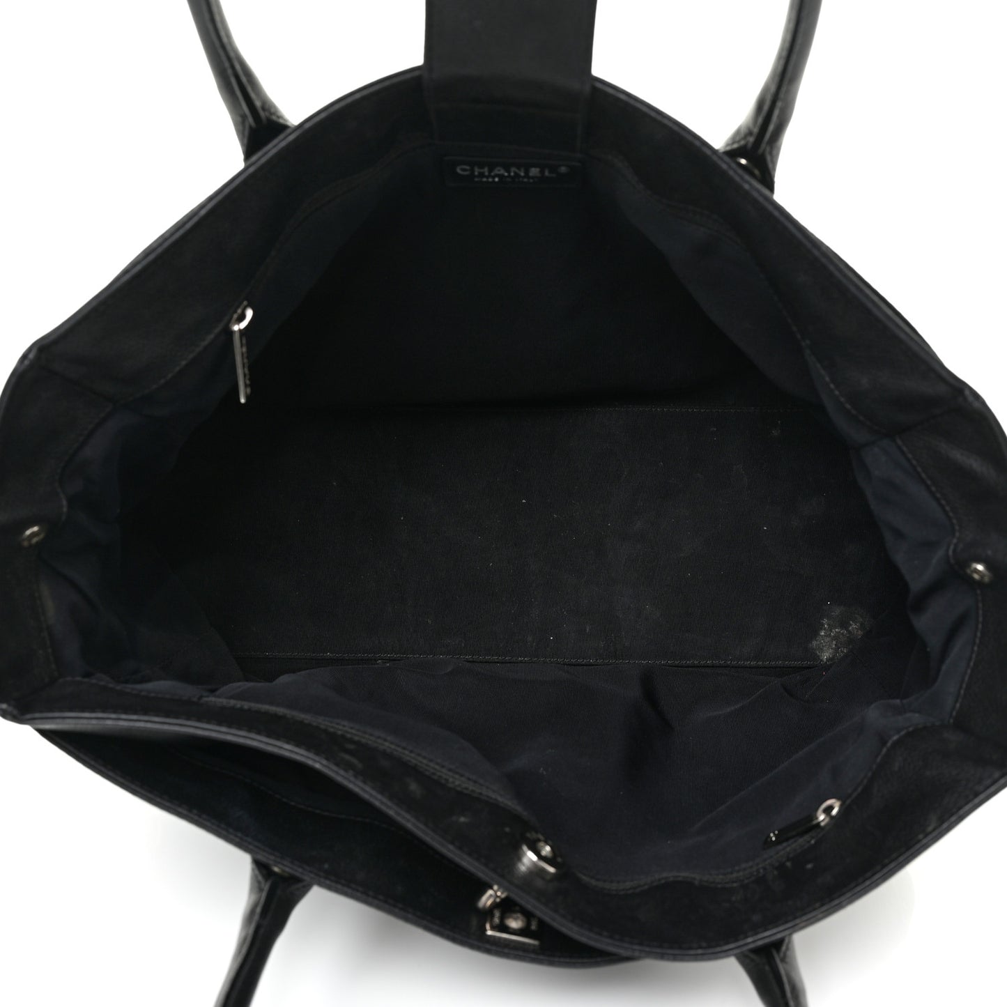 Calfskin Cerf Executive Shopper Tote Black