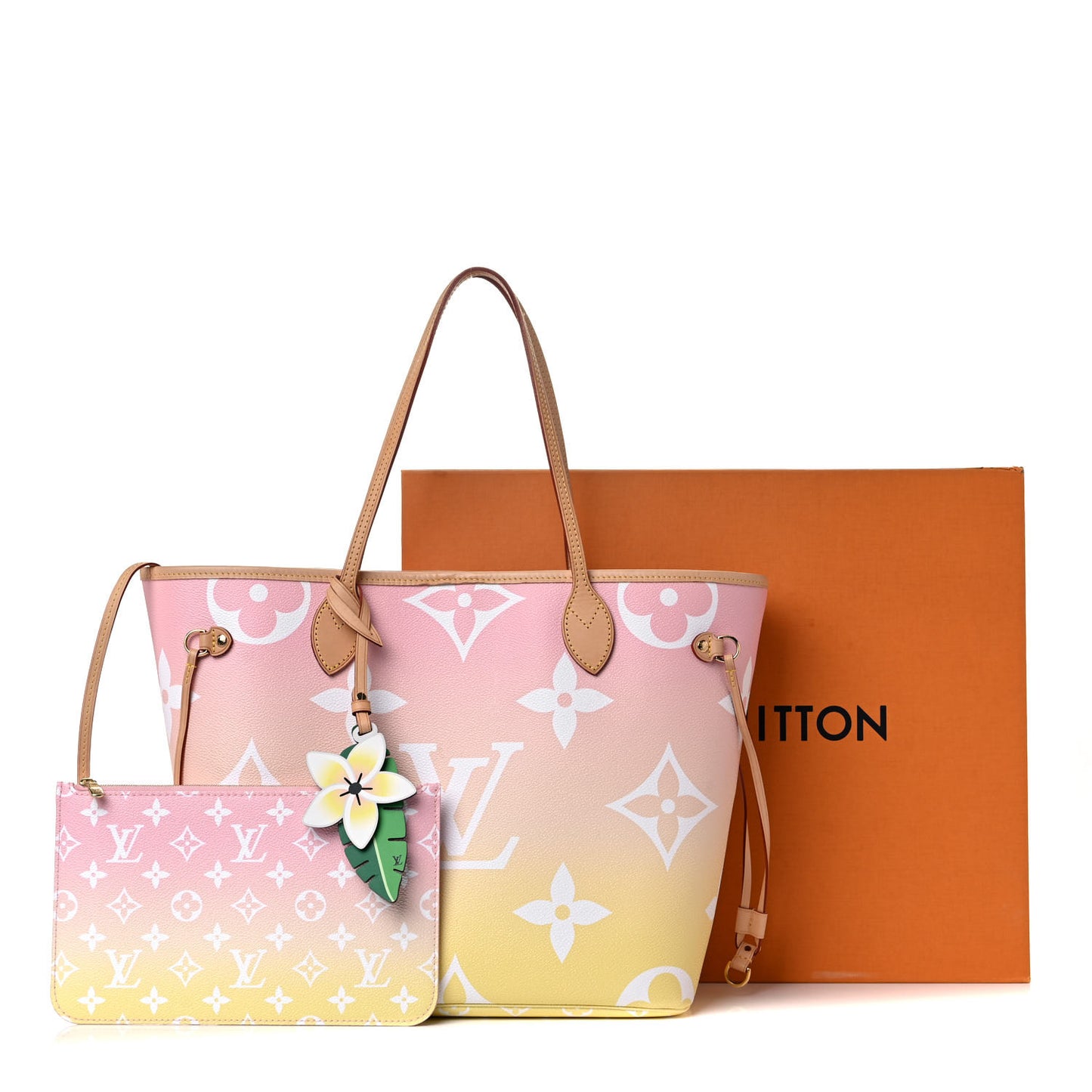Monogram Giant By The Pool Neverfull MM Light Pink