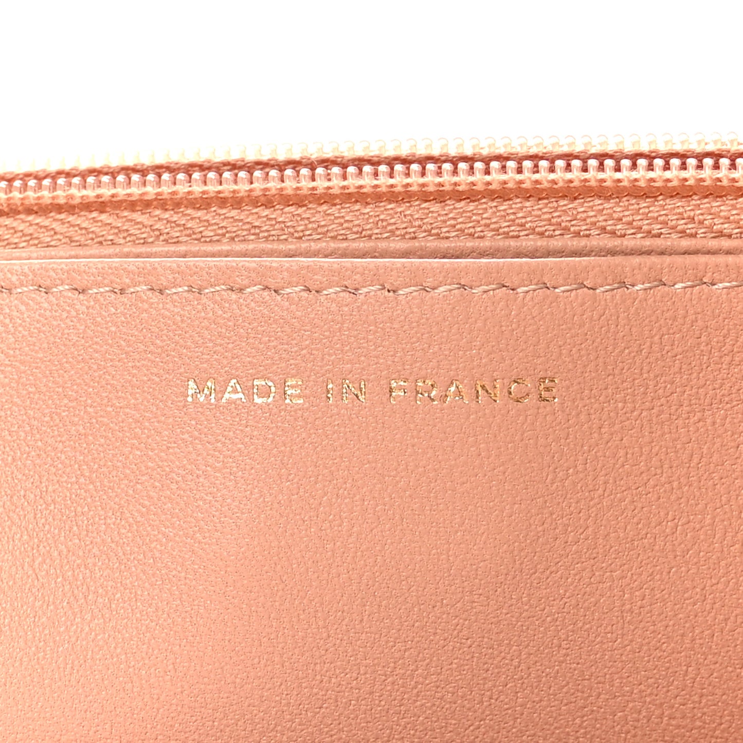 Lambskin Quilted Frame Wallet On Chain WOC Beige