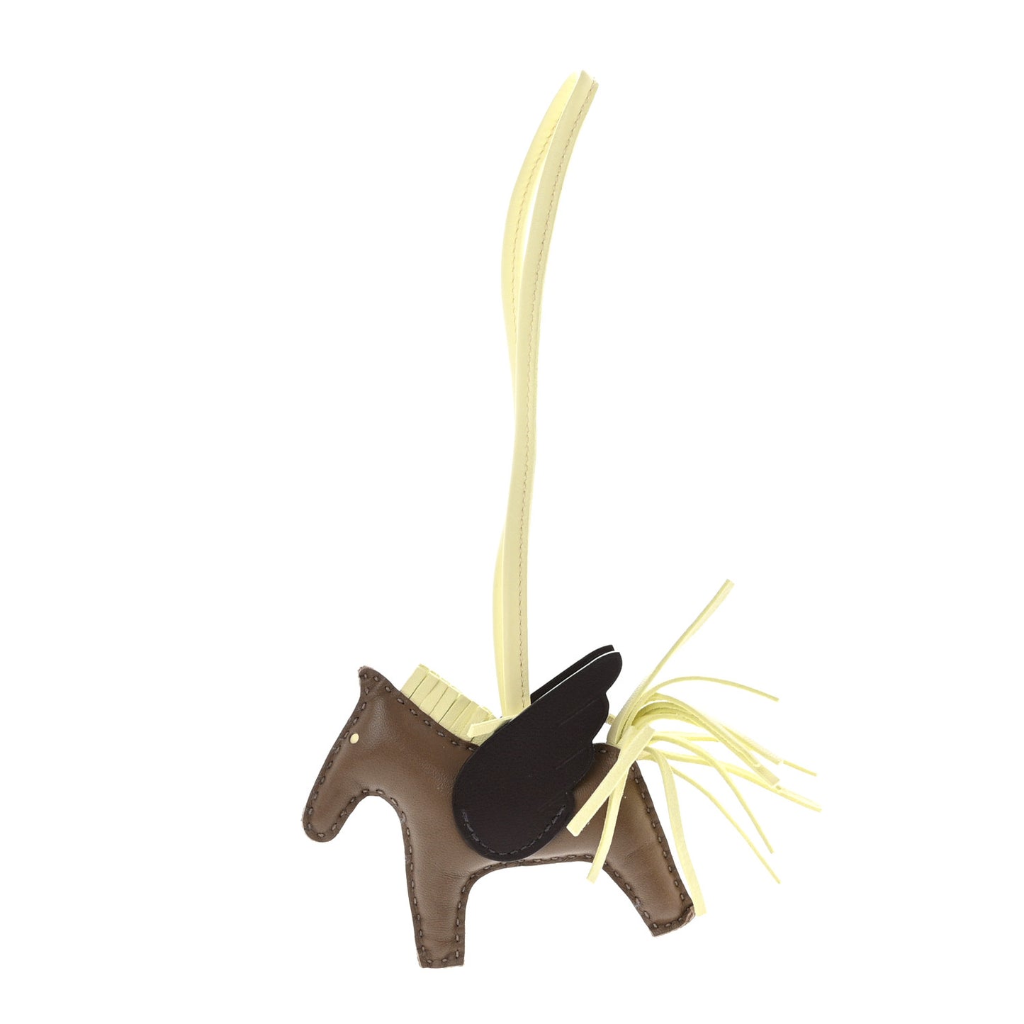 Milo Lambskin Grigri Rodeo Pegase Horse Bag Charm PM Etoupe Jaune Milton Rouge Sellier