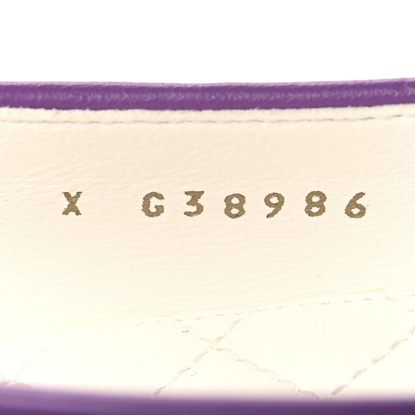 Lambskin Patent Calfskin Cap Toe Ankle Chain Ballerina Flats 38 Purple
