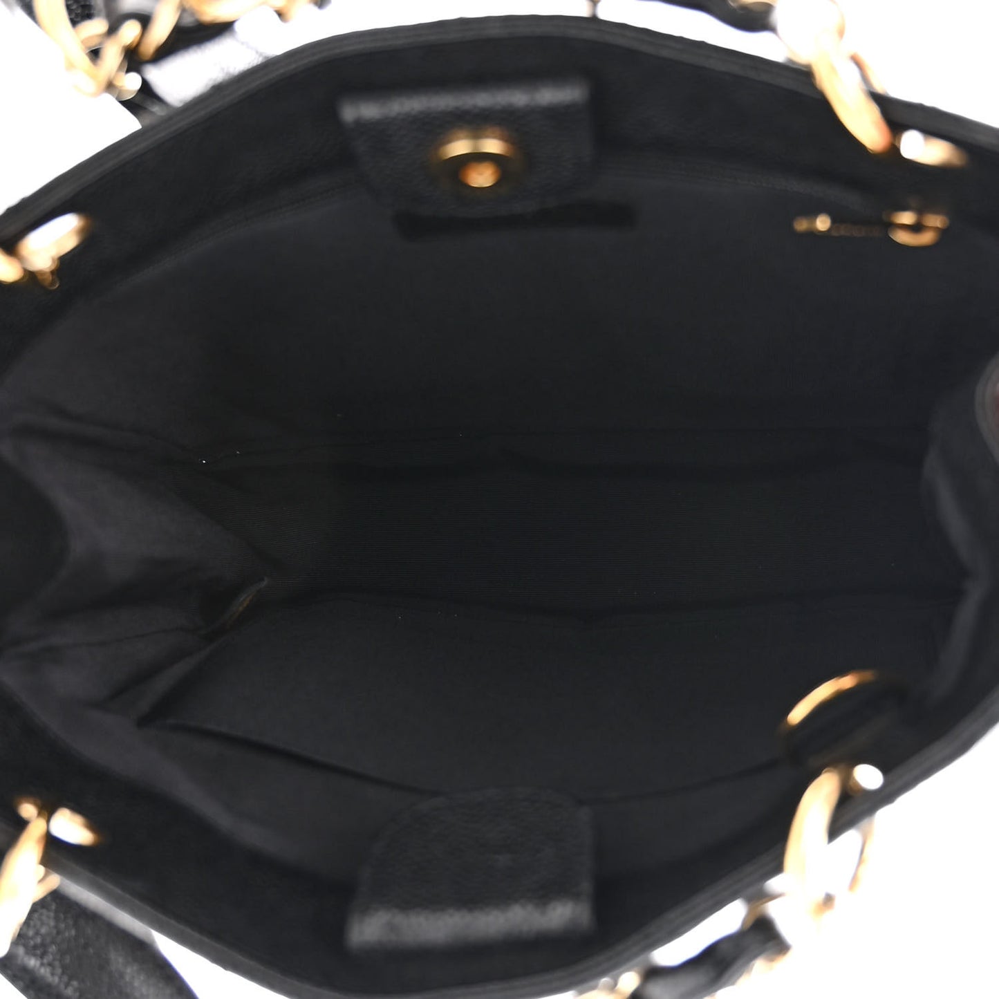 Caviar Quilted Petit Shopping Tote PST Black