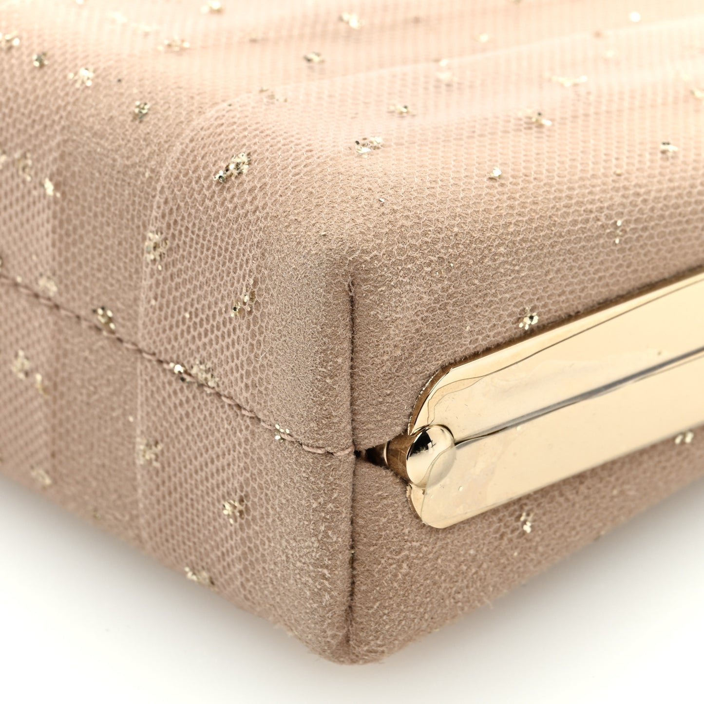 Suede Tulle Glitter Celeste Clutch Ballet Pink
