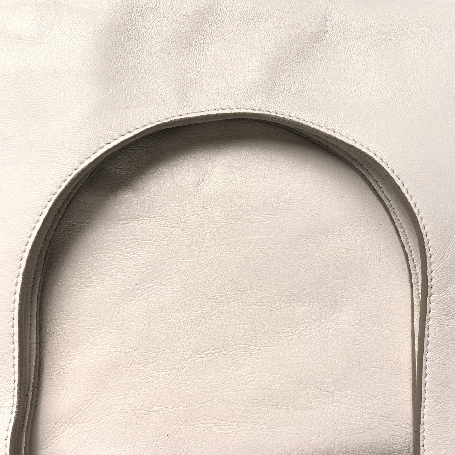 Ramskin Large Alix Padlock Zip Shoulder Bag White