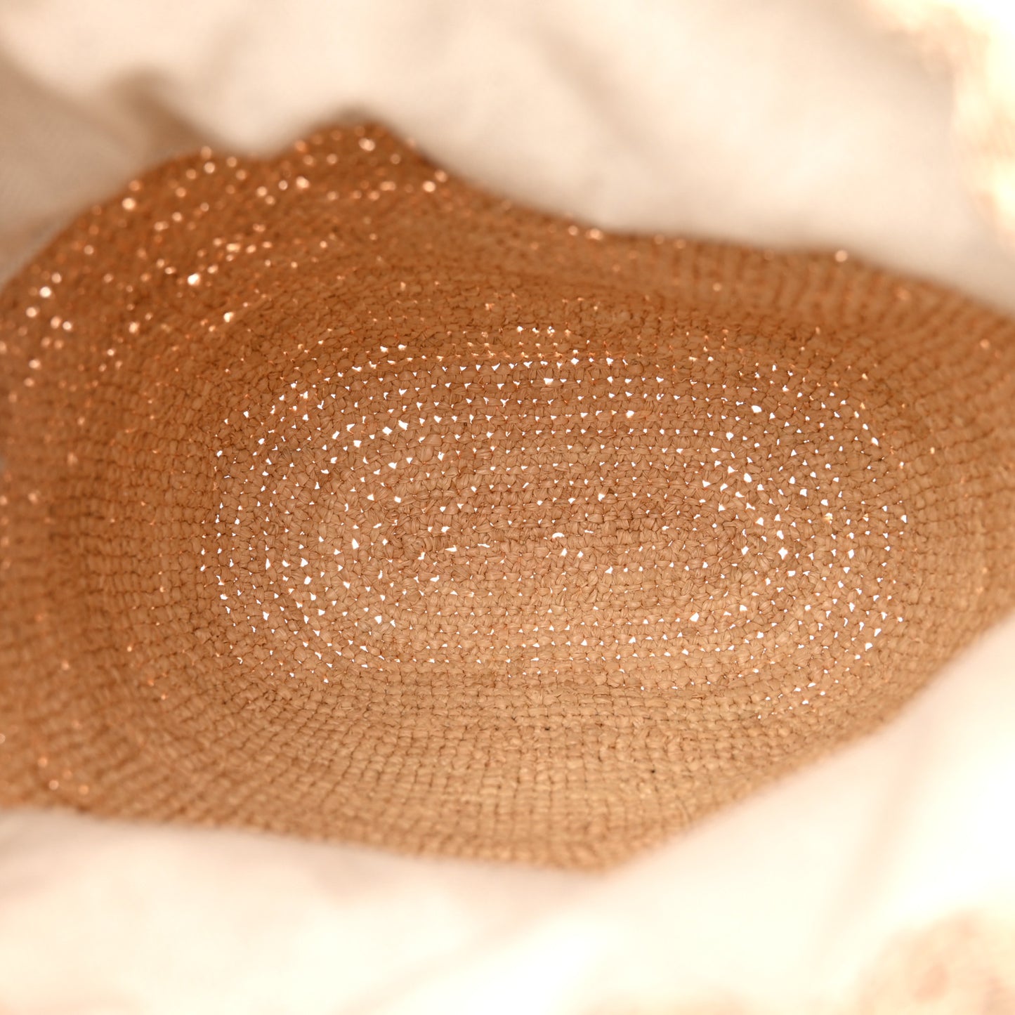 Calfskin Raffia Anagram Paulas Ibiza Pochette Bag Natural Tan