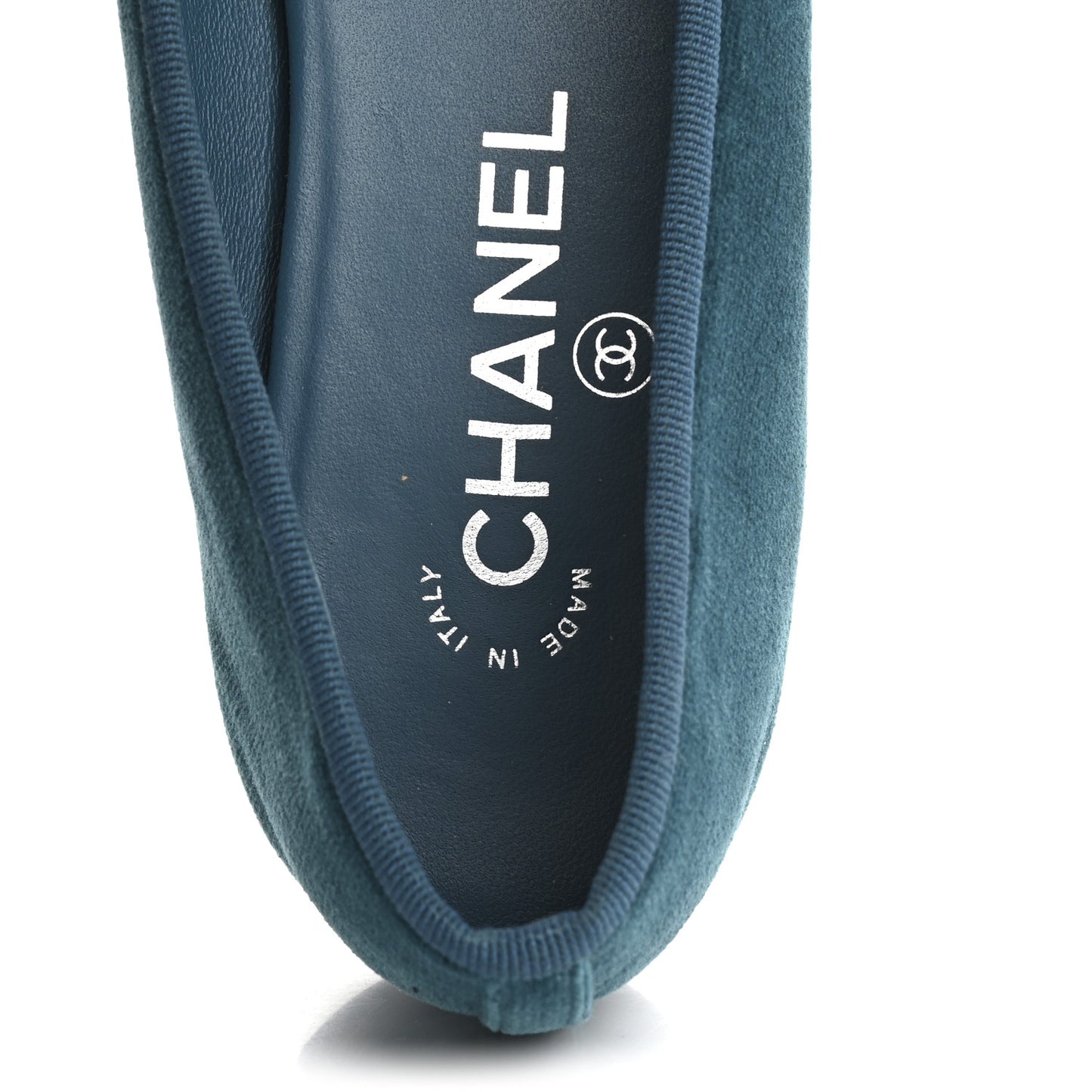 Velvet Cap Toe Ballerina Flats 39.5 Blue