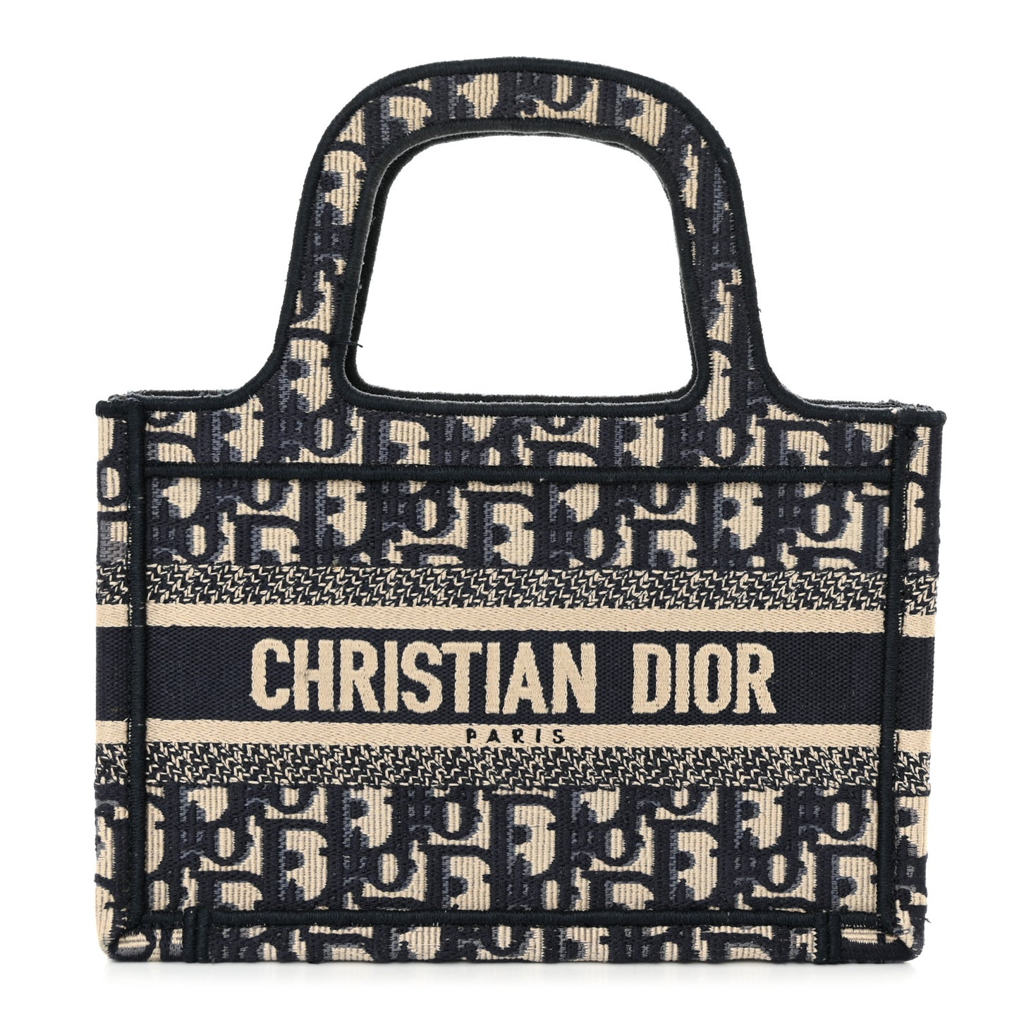 Oblique Mini Book Tote Blue Multicolor