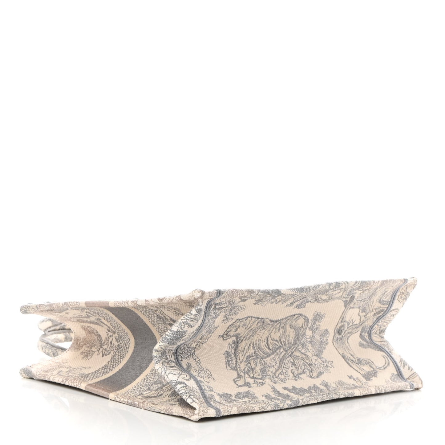Canvas Embroidered Medium Dioriviera Toile De Jouy Book Tote Gray
