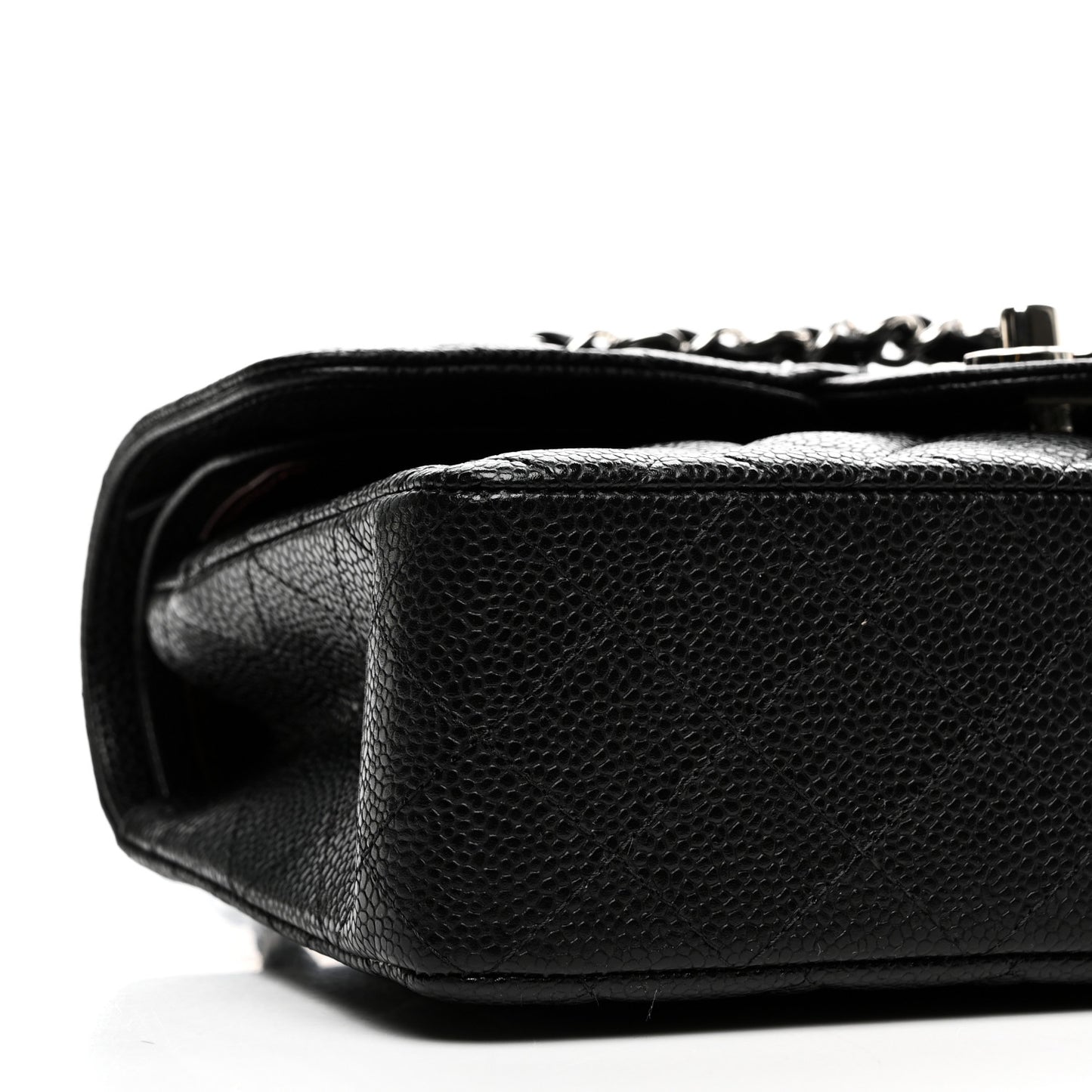 Caviar Quilted Small Double Flap Black