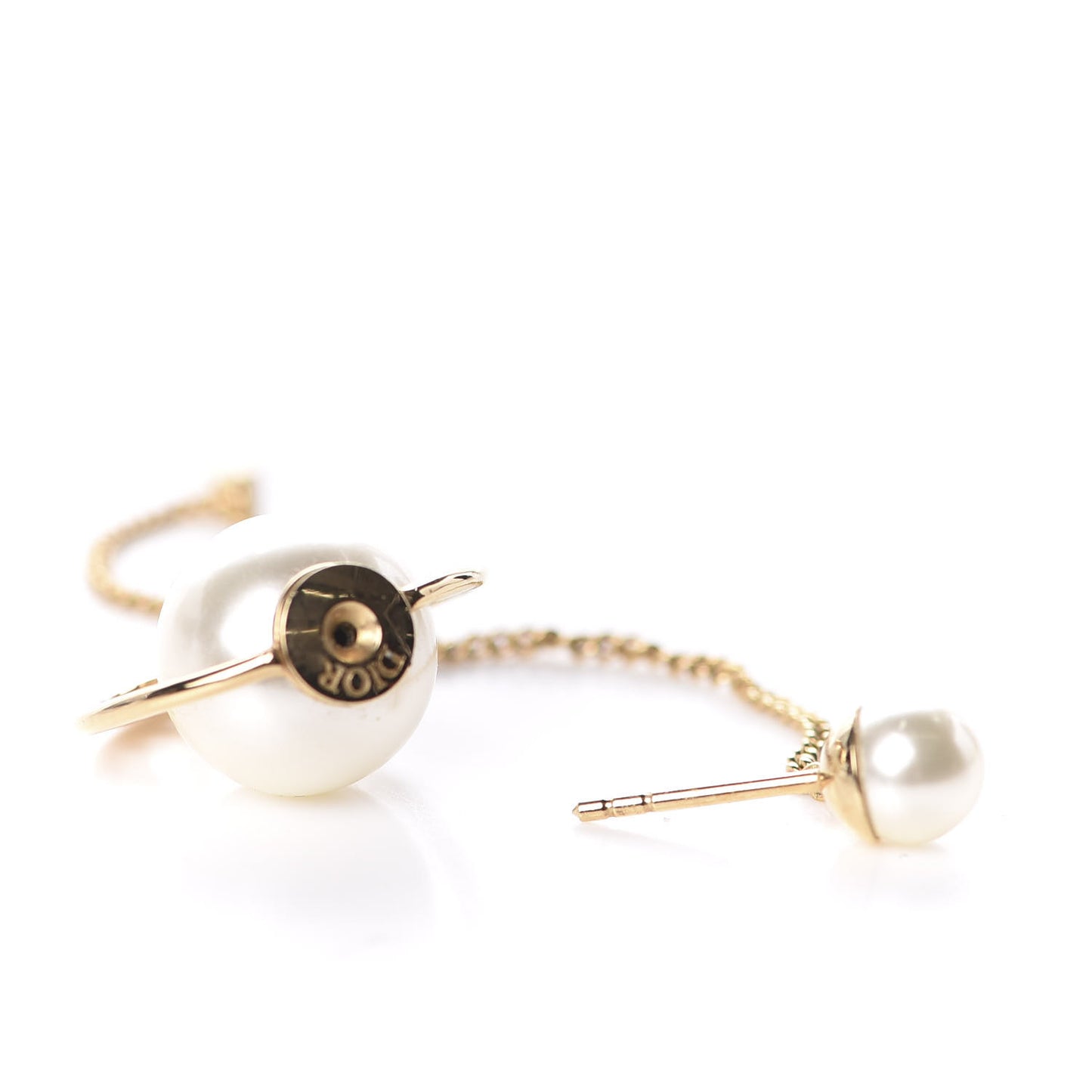 Pearl Tribales Dangle Chain Earrings Gold