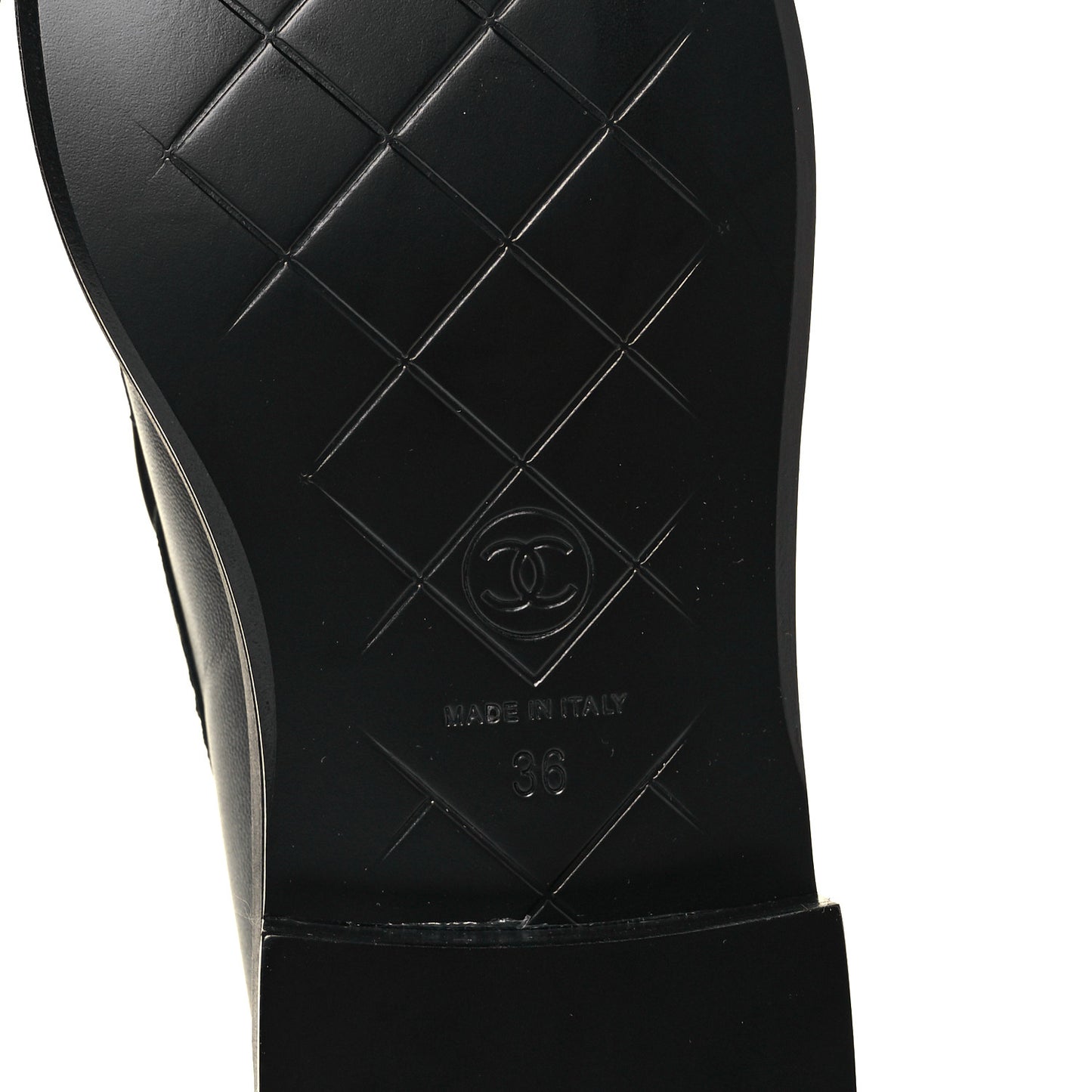 Lambskin Quilted CC Turnlock Loafers 36 Black