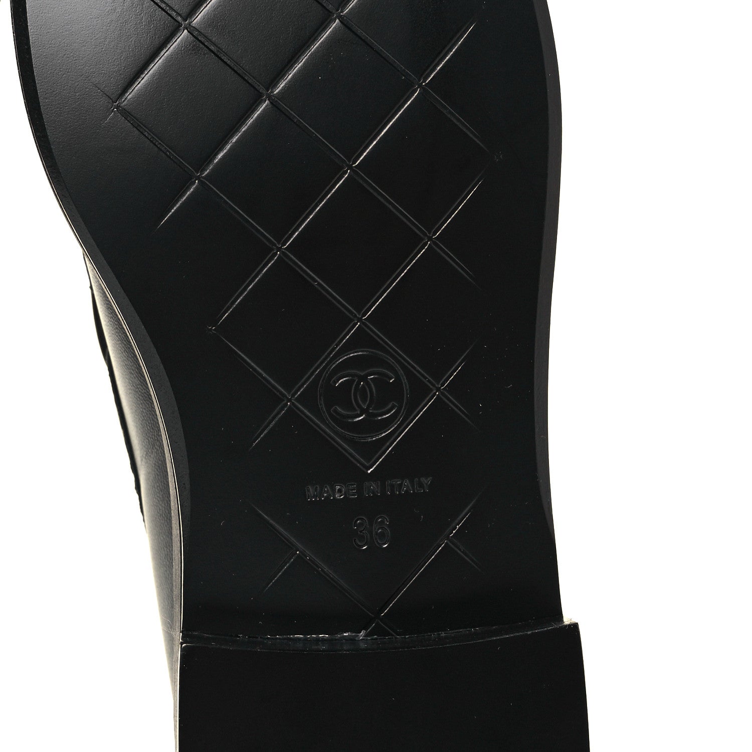 Chanel Lambskin Quilted CC Turnlock Loafers 36 Black 6 of 8