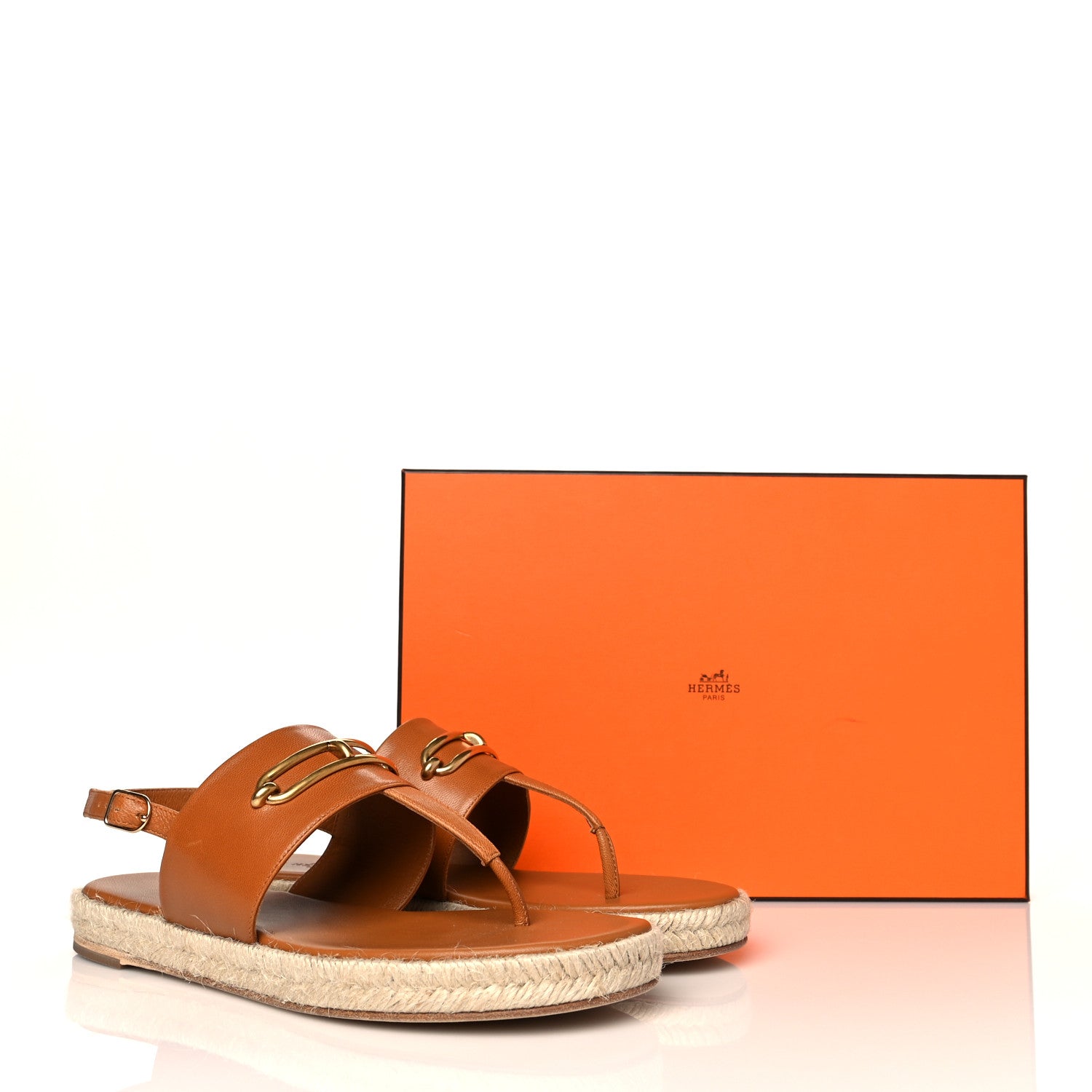 Hermes Goatskin Eloise Espadrille Sandals 37 Beige Doré 9 of 9