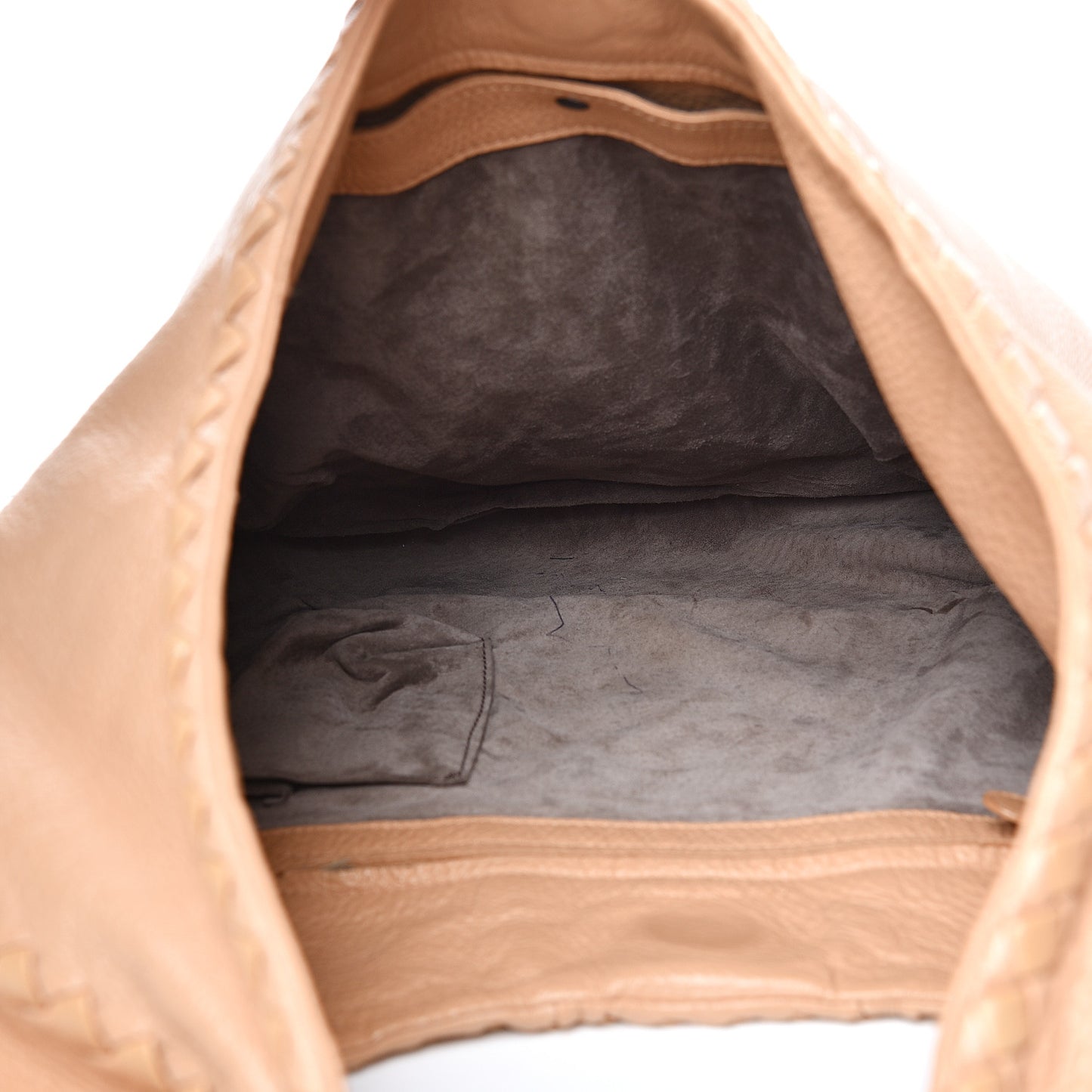 Cervo Deerskin Large Hobo Carmel