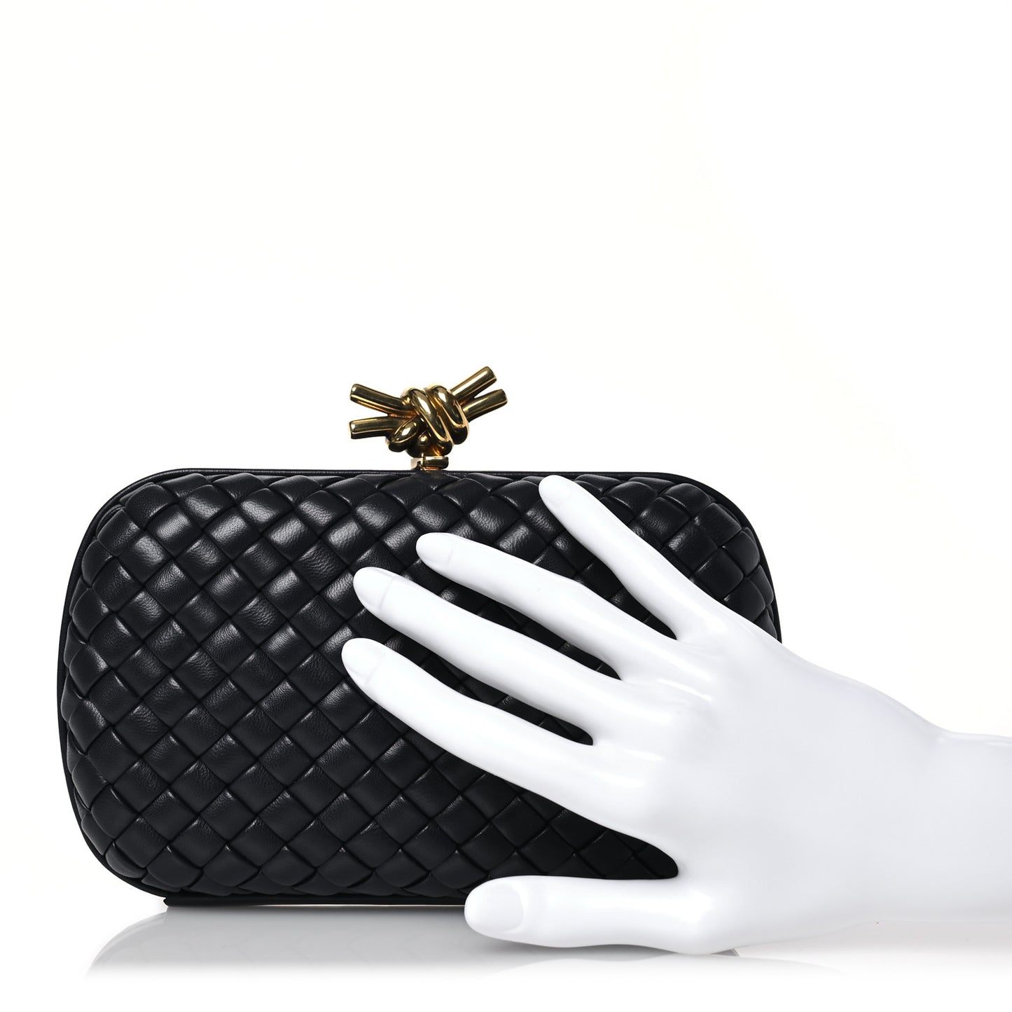 Nappa Intrecciato Knot Clutch Space