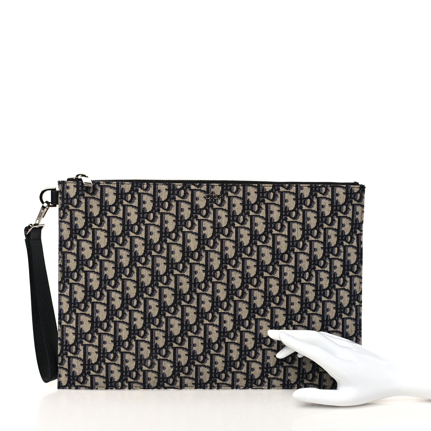 Oblique A4 Flat Pouch Clutch Blue