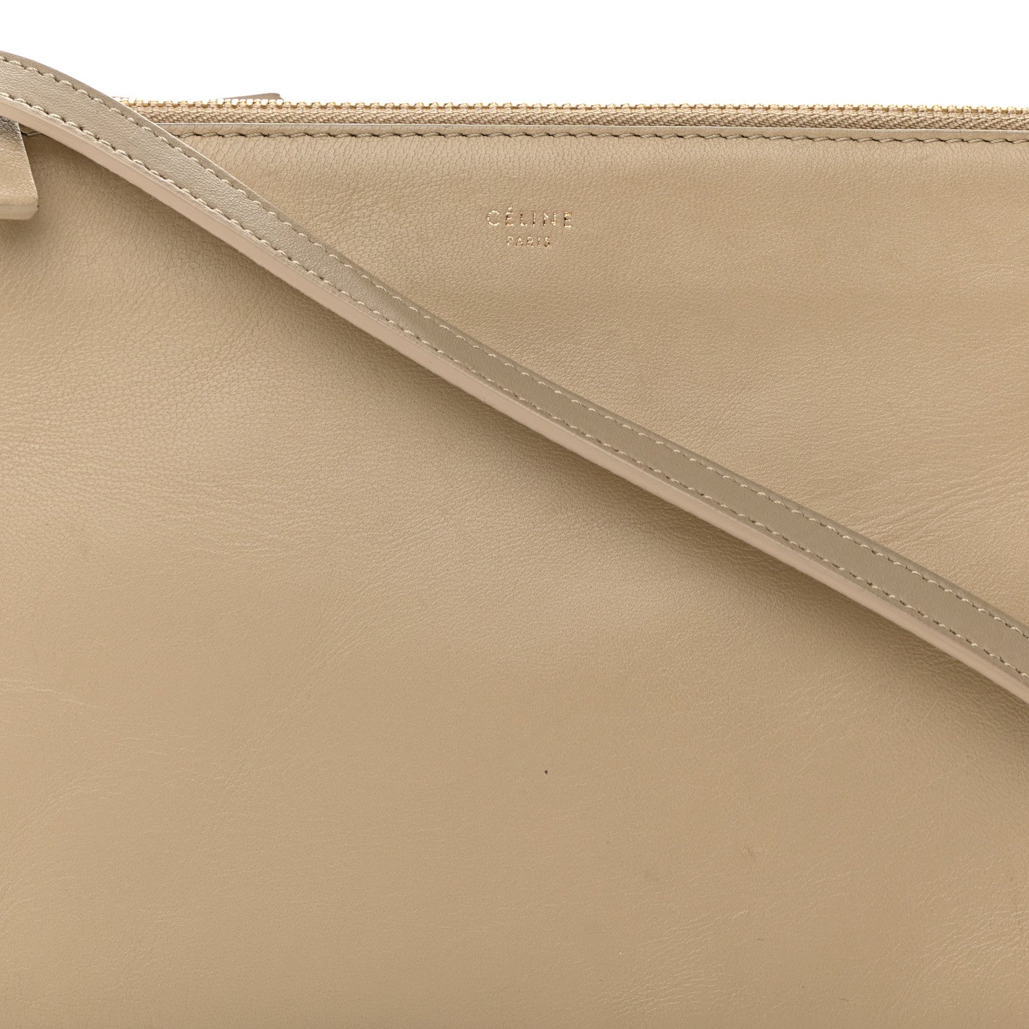 Celine Lambskin Small Trio Crossbody Bag Beige 10 of 16