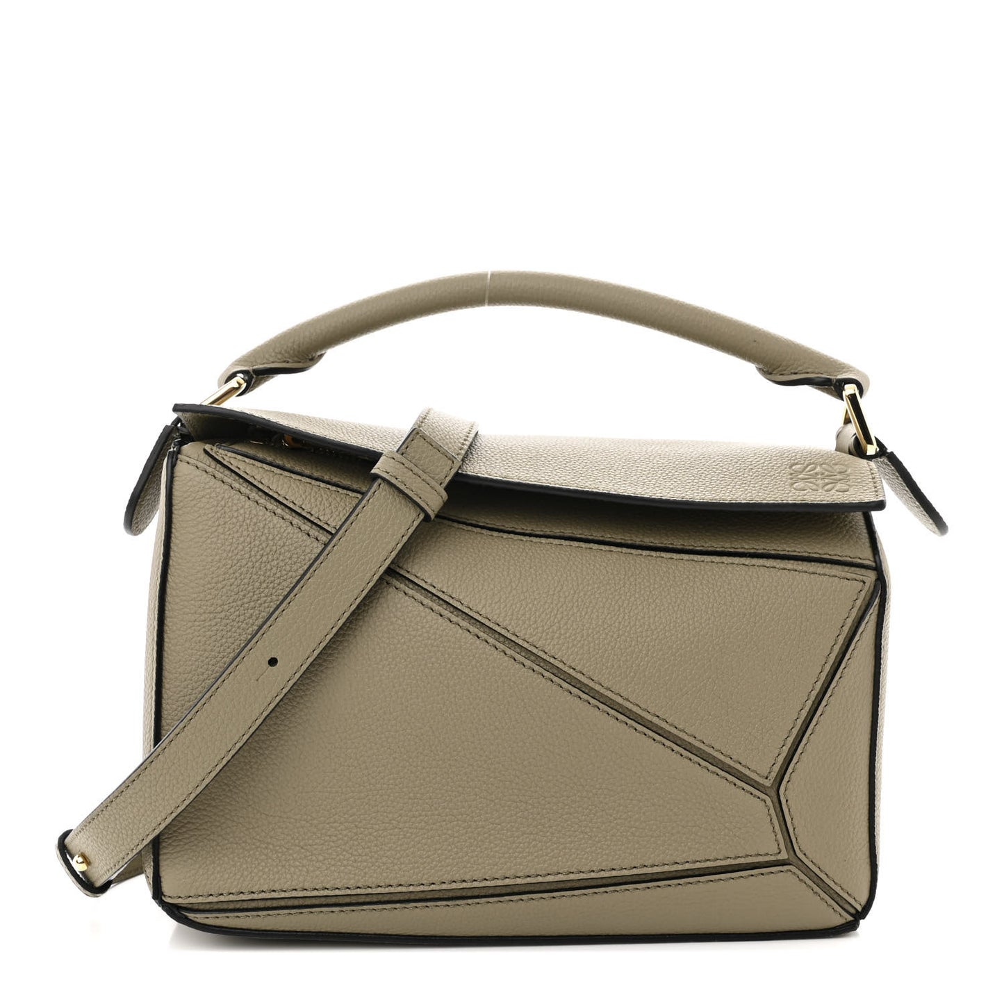 Calfskin Small Puzzle Bag Artichoke Green