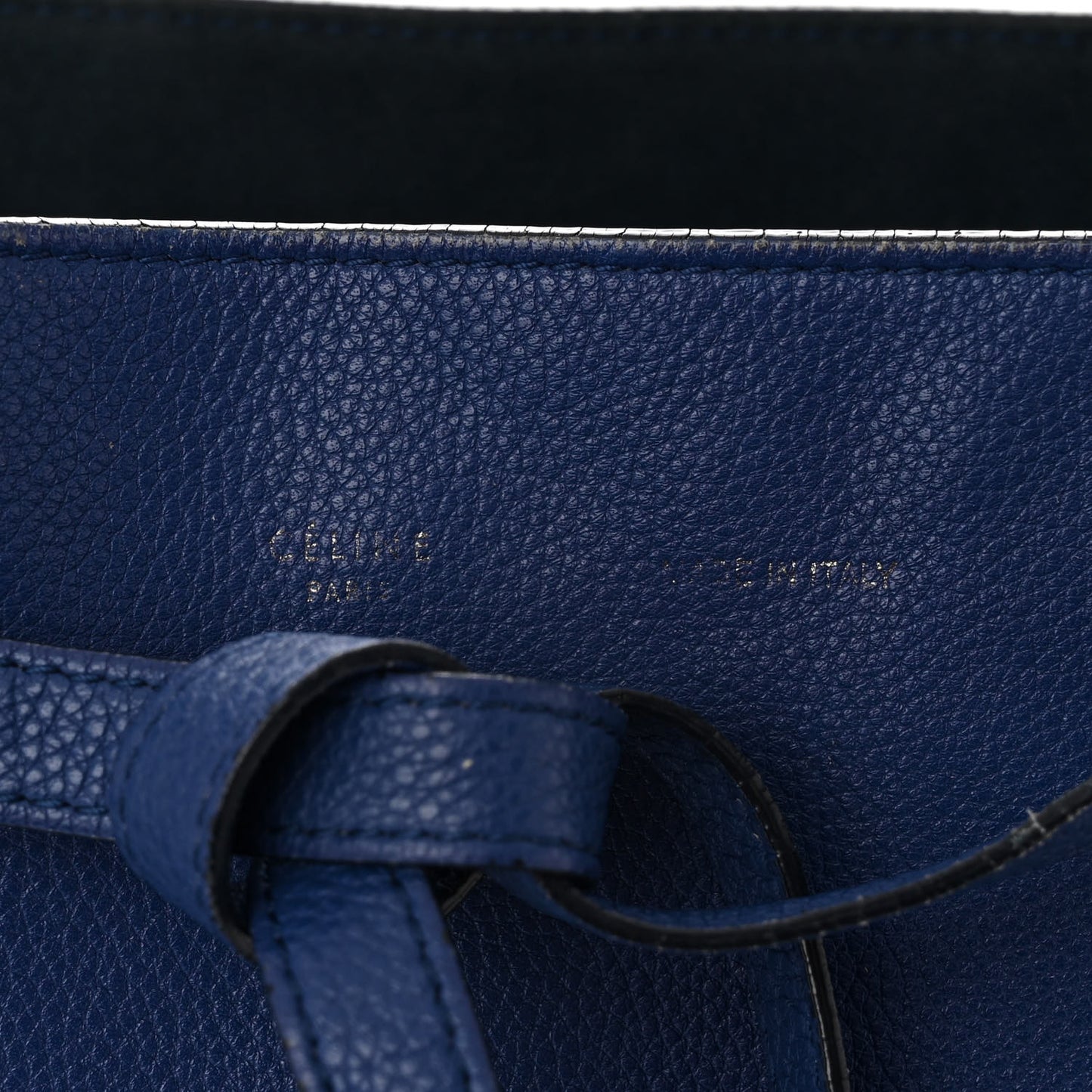 Soft Grained Calfskin Medium Belt Cabas Phantom Indigo
