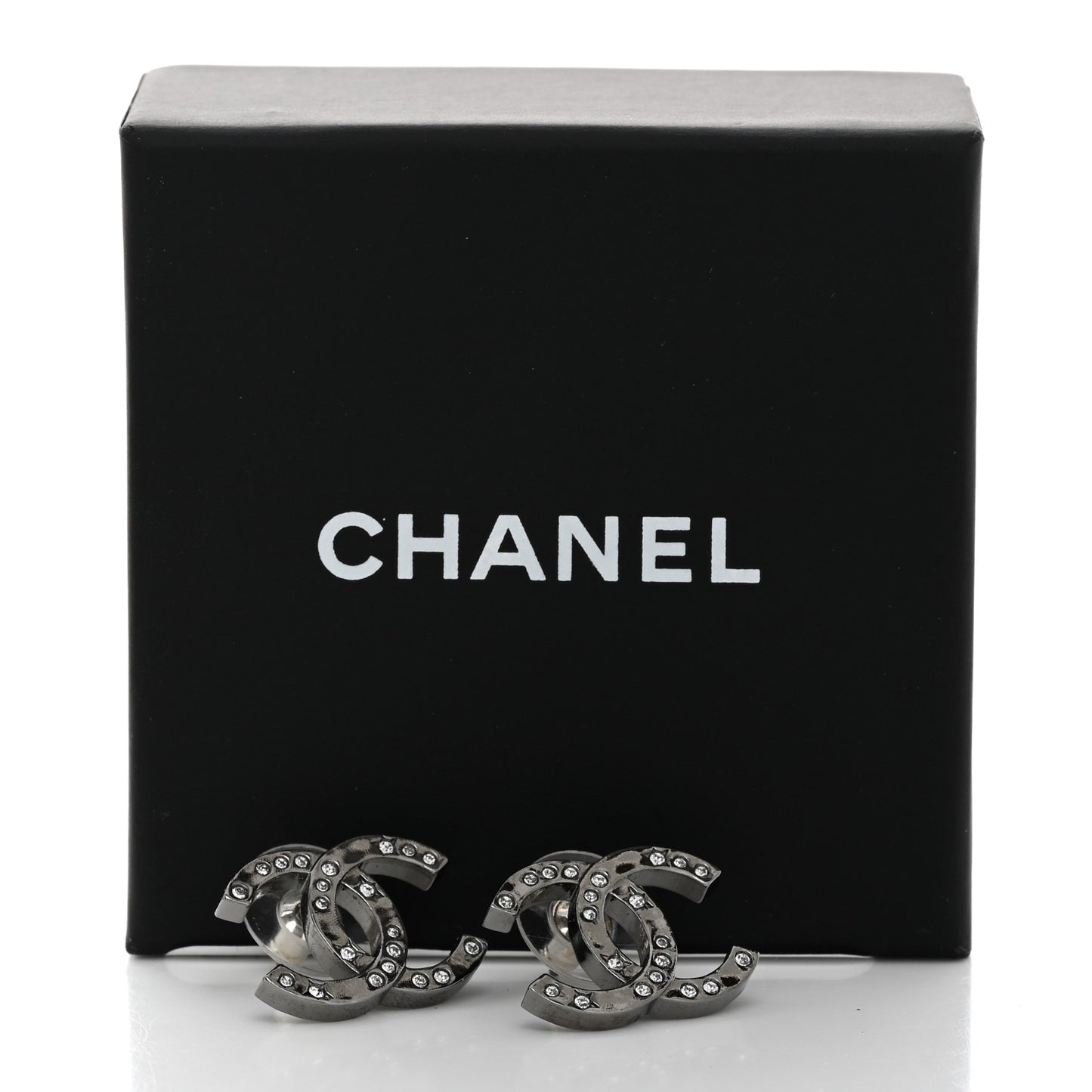 Ruthenium Crystal CC Earrings
