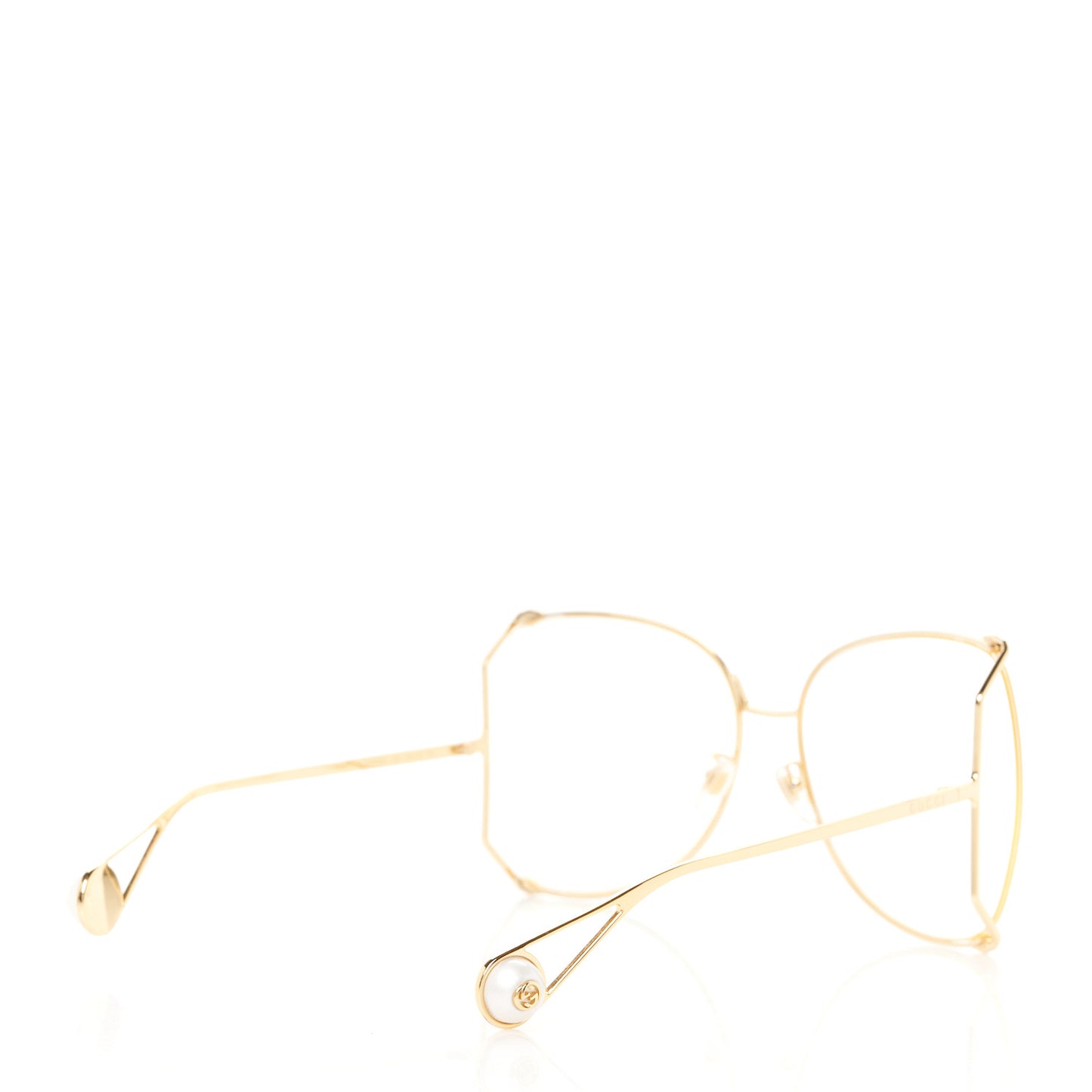 Metal Oversized Round Sunglasses GG0252S Gold