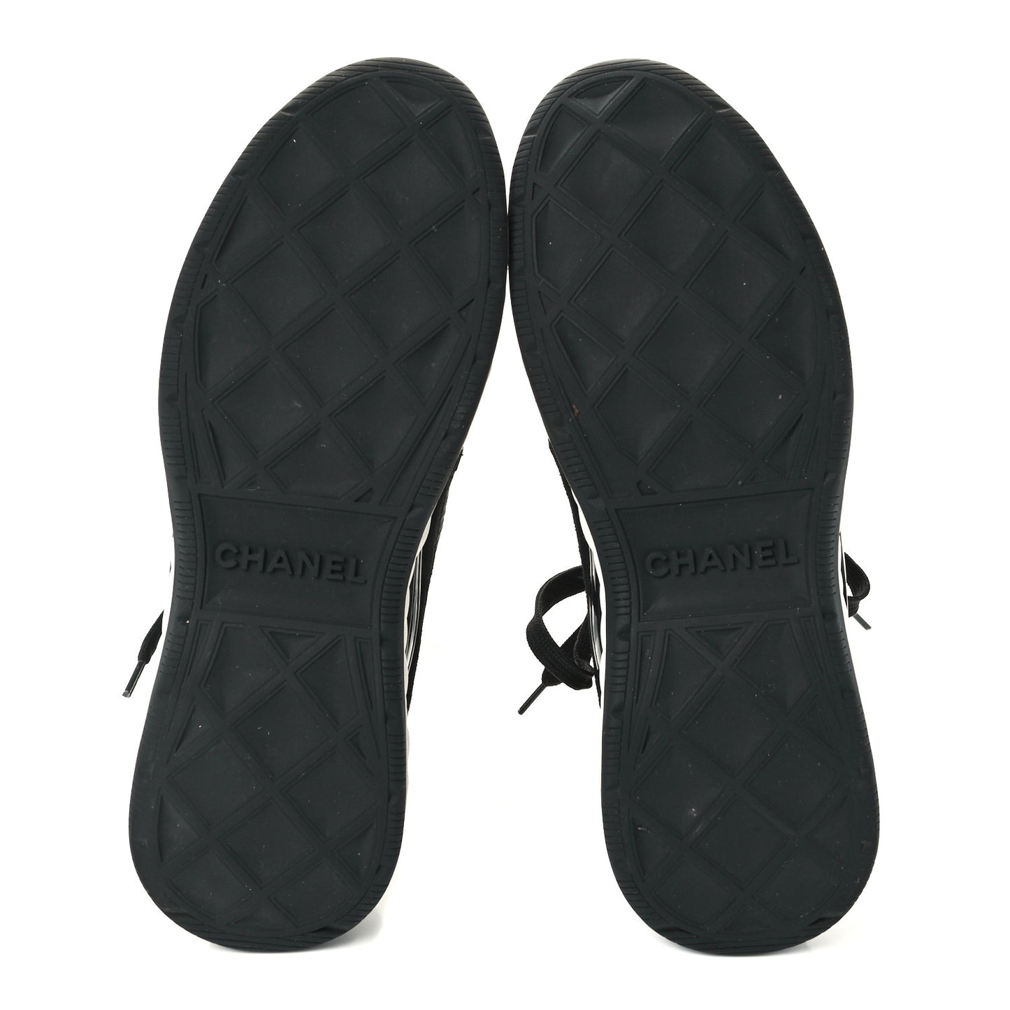 Velvet Calfskin Mixed Fibers CC Sneakers 41.5 Black