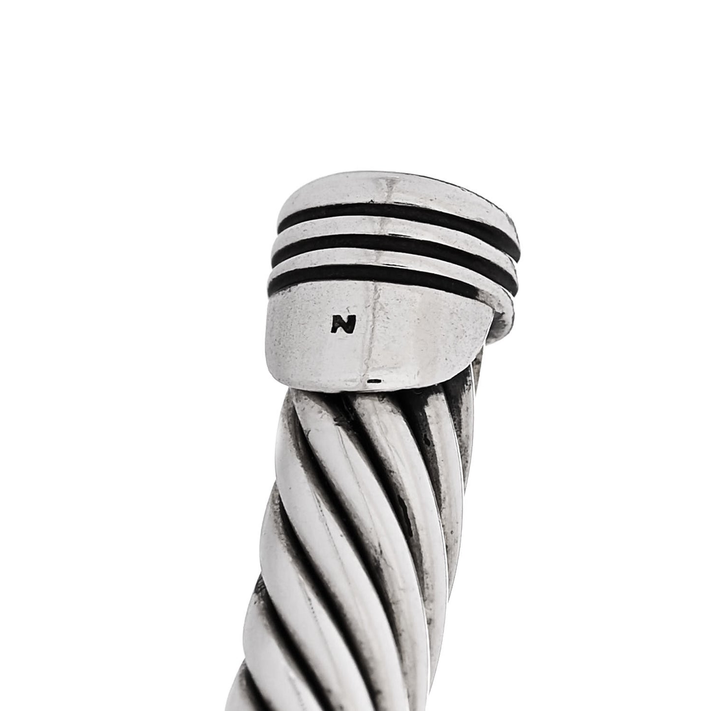 Sterling Silver 14K Yellow Gold 5mm X Station Cable Bracelet