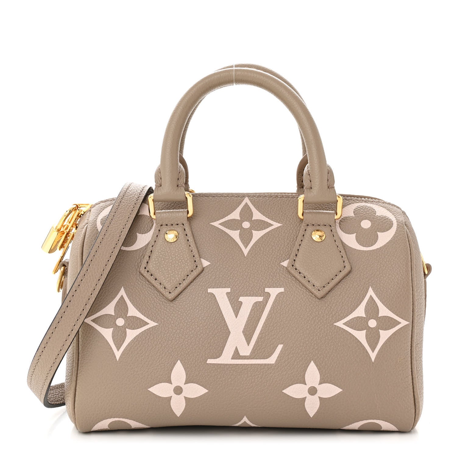 Louis Vuitton Empreinte Monogram Giant Speedy Bandouliere 20 Creme Beige 1 of 9