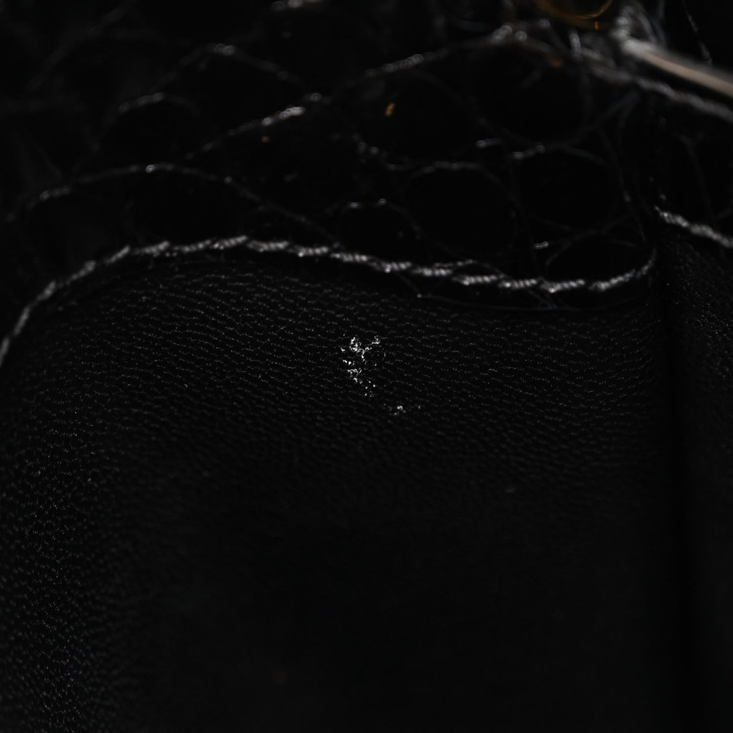 Brilliant Alligator Capucines BB Black