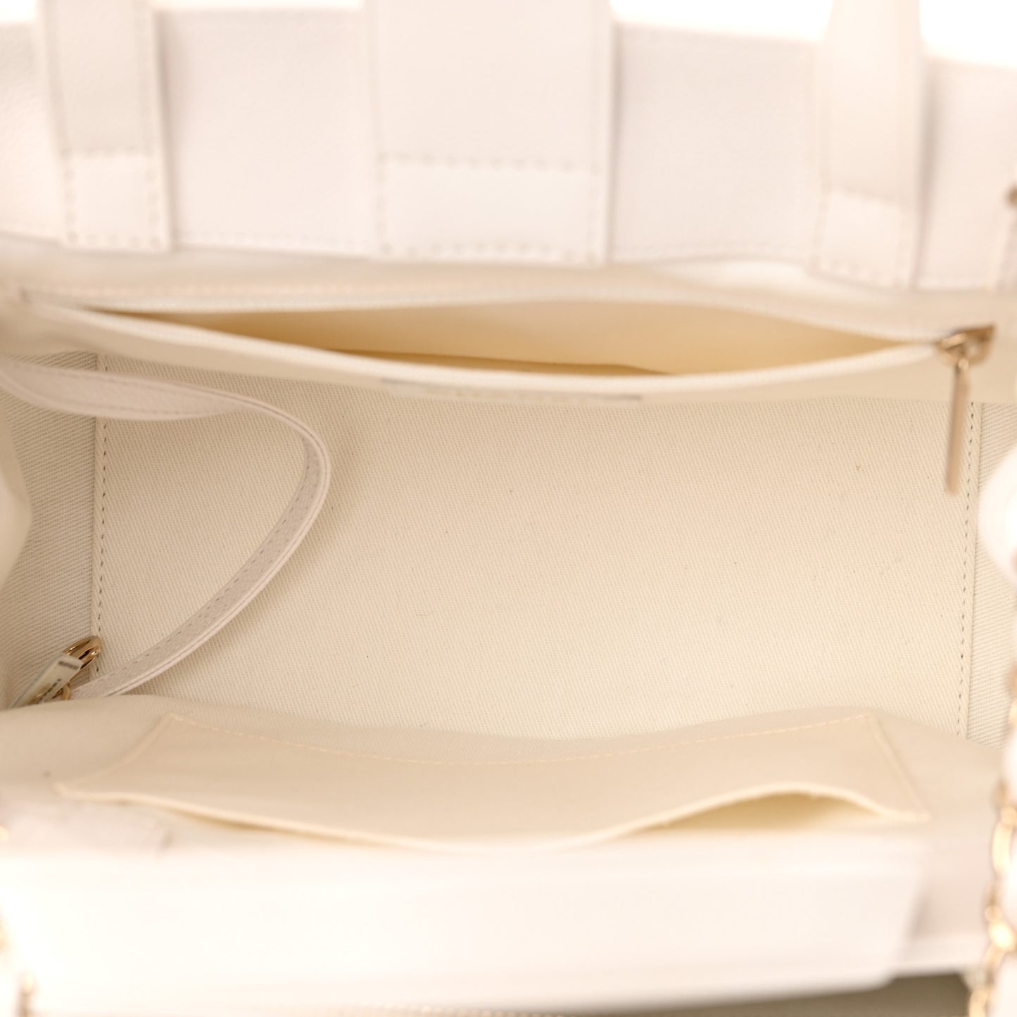 Caviar Quilted Small Business Affinity Shopping Bag White
