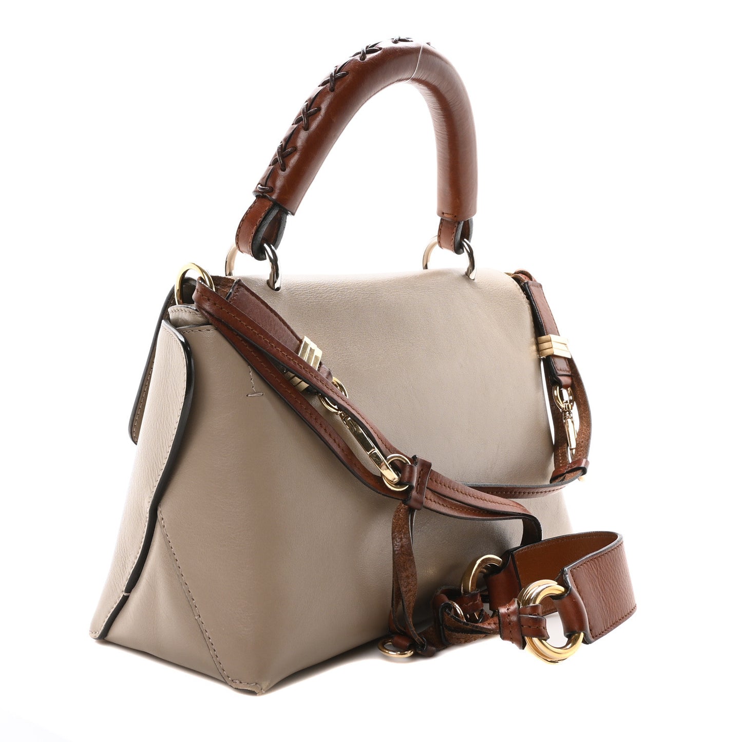 Calfskin Fedora Satchel Taupe