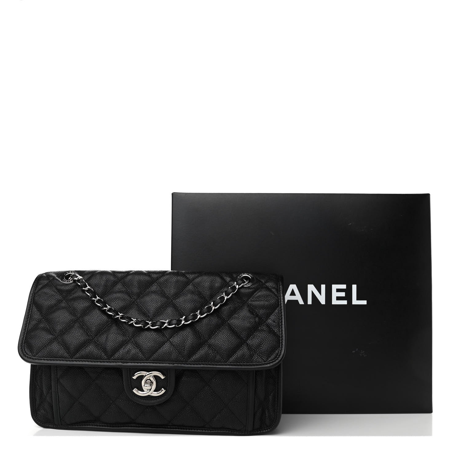 Chanel Caviar Quilted Large French Riviera Flap Black 13 of 13