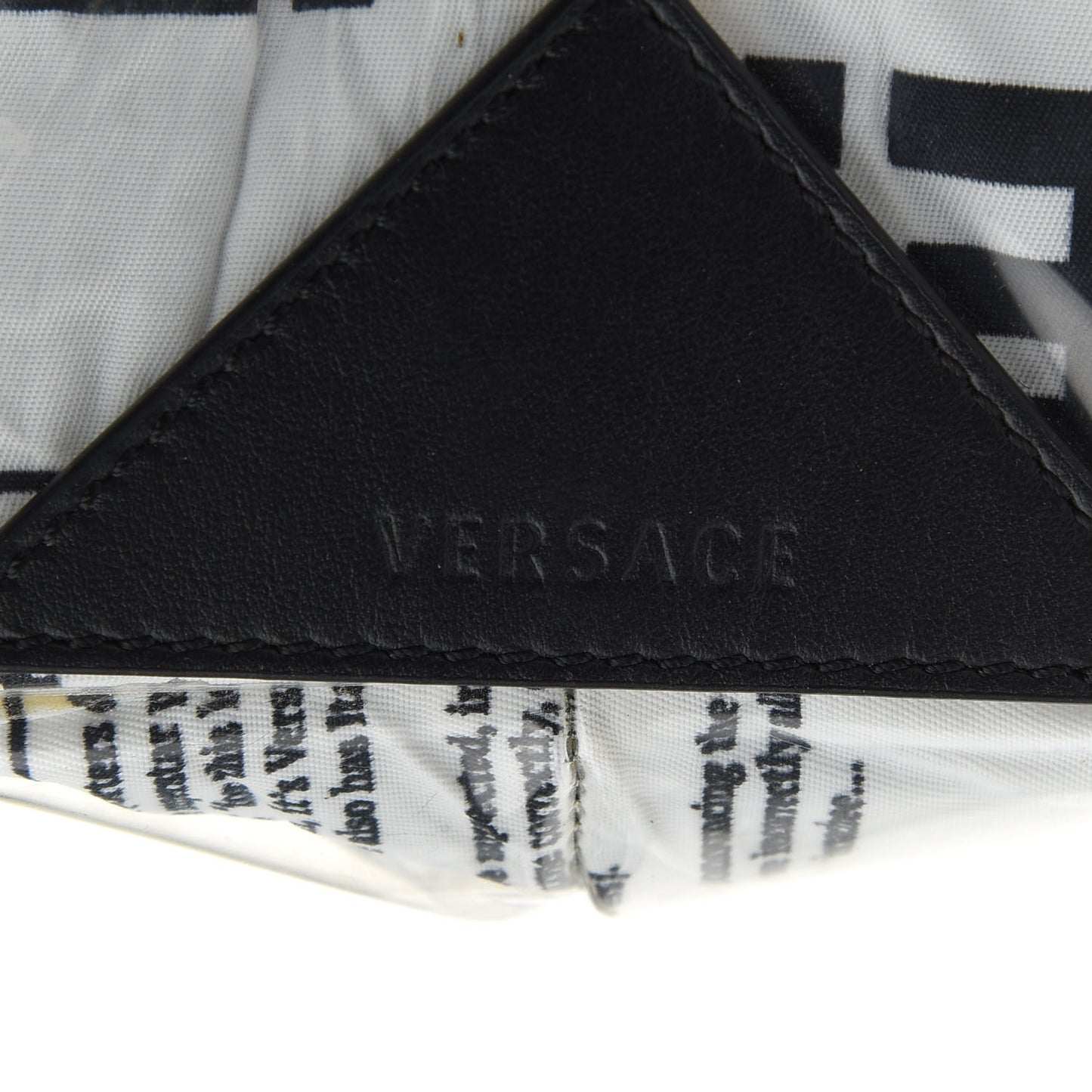 PVC Tabloid Print Shopping Bag White Multicolor
