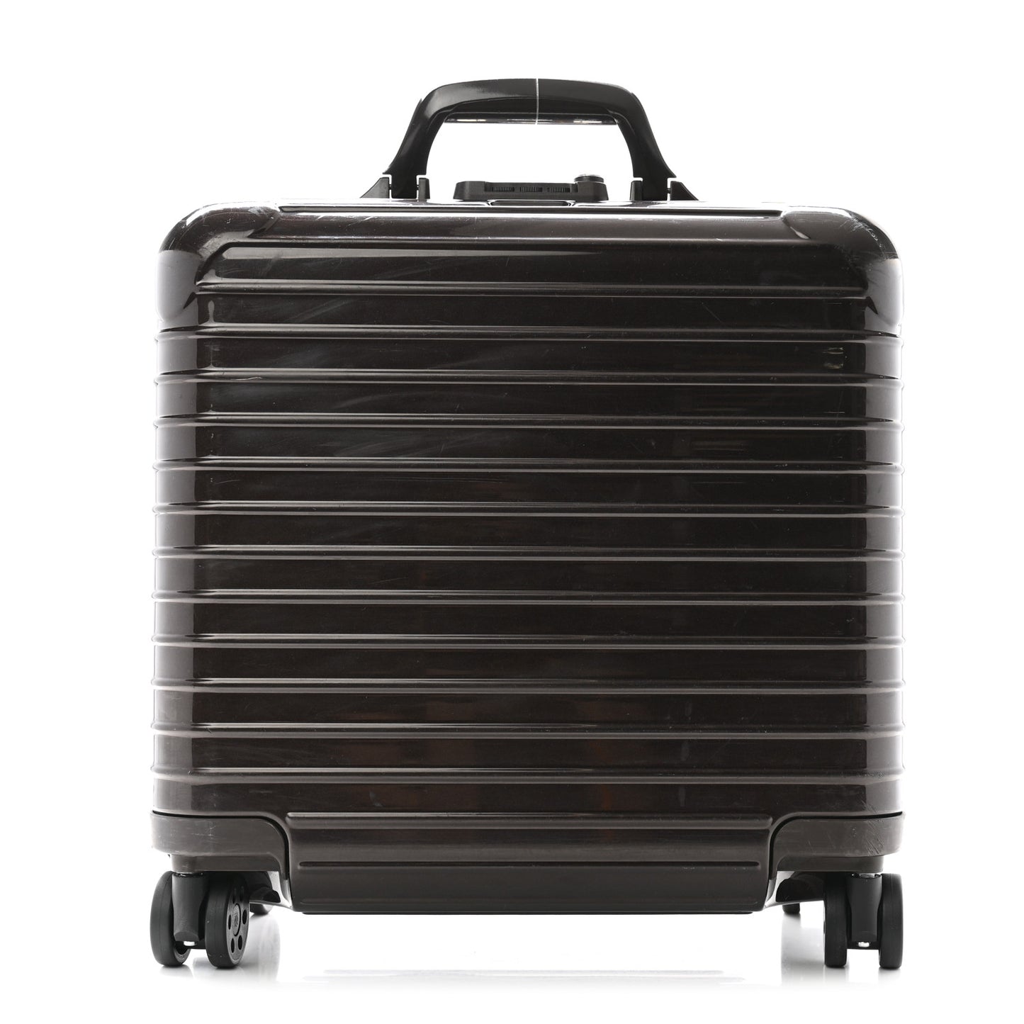 Gloss Polycarbonate Suitcase Compact Brown