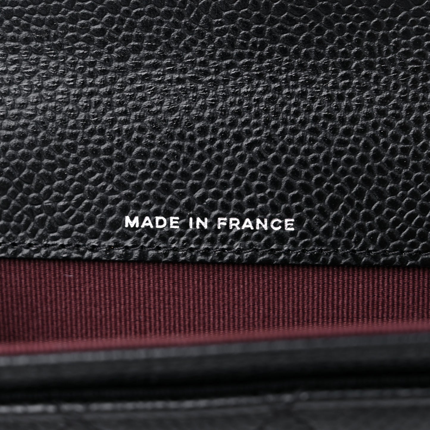 Caviar Quilted Flap Card Holder Wallet Black